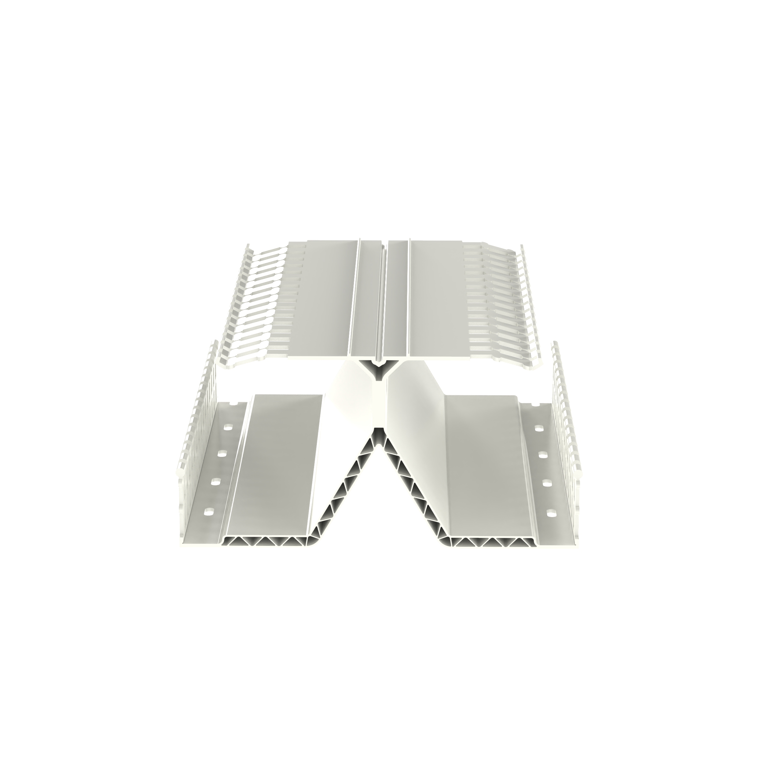 DIN Ray Kablo Kanalı, Beyaz, PVC, 104.8x209mm