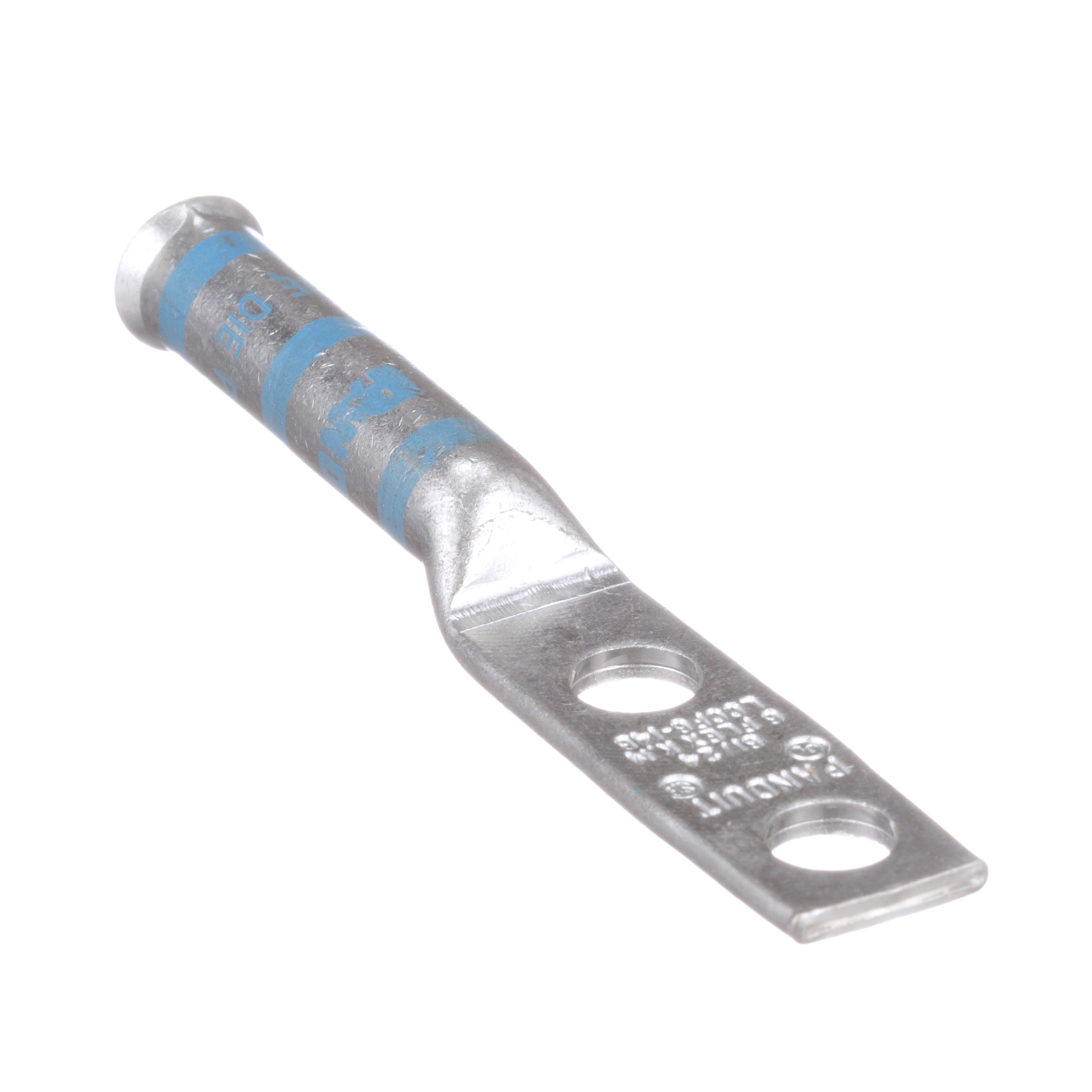 Bakır Uzun Çanaklı Sıkıştırmalı Genişletilmiş Yuva, 2 Delikli, 6 AWG Esnek, 1/4 Saplama, 3/4 Boşluk