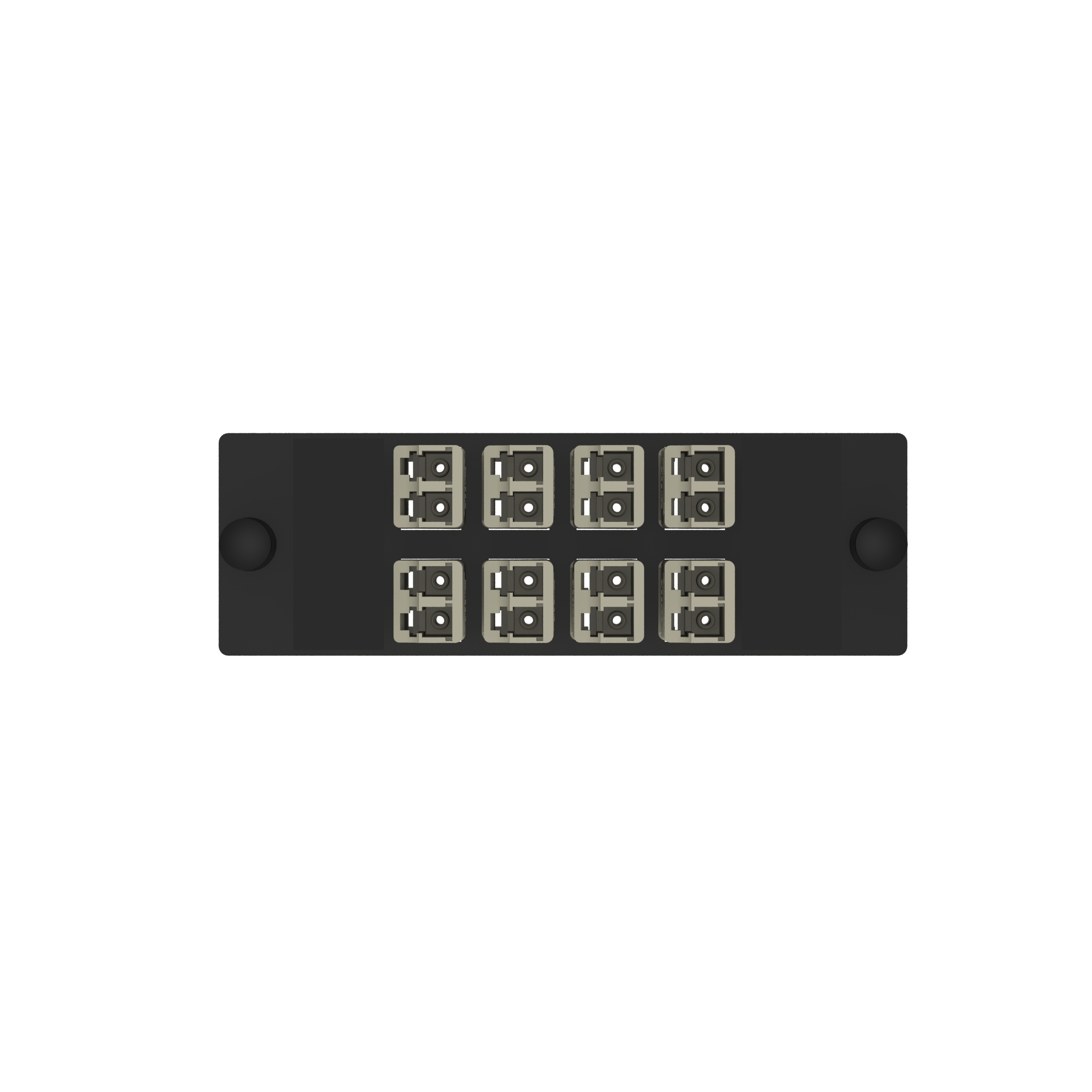 Opticom® Fiber Adaptör Paneli, OM1, 8 LC Çift Yönlü, Elektrik Fildişi