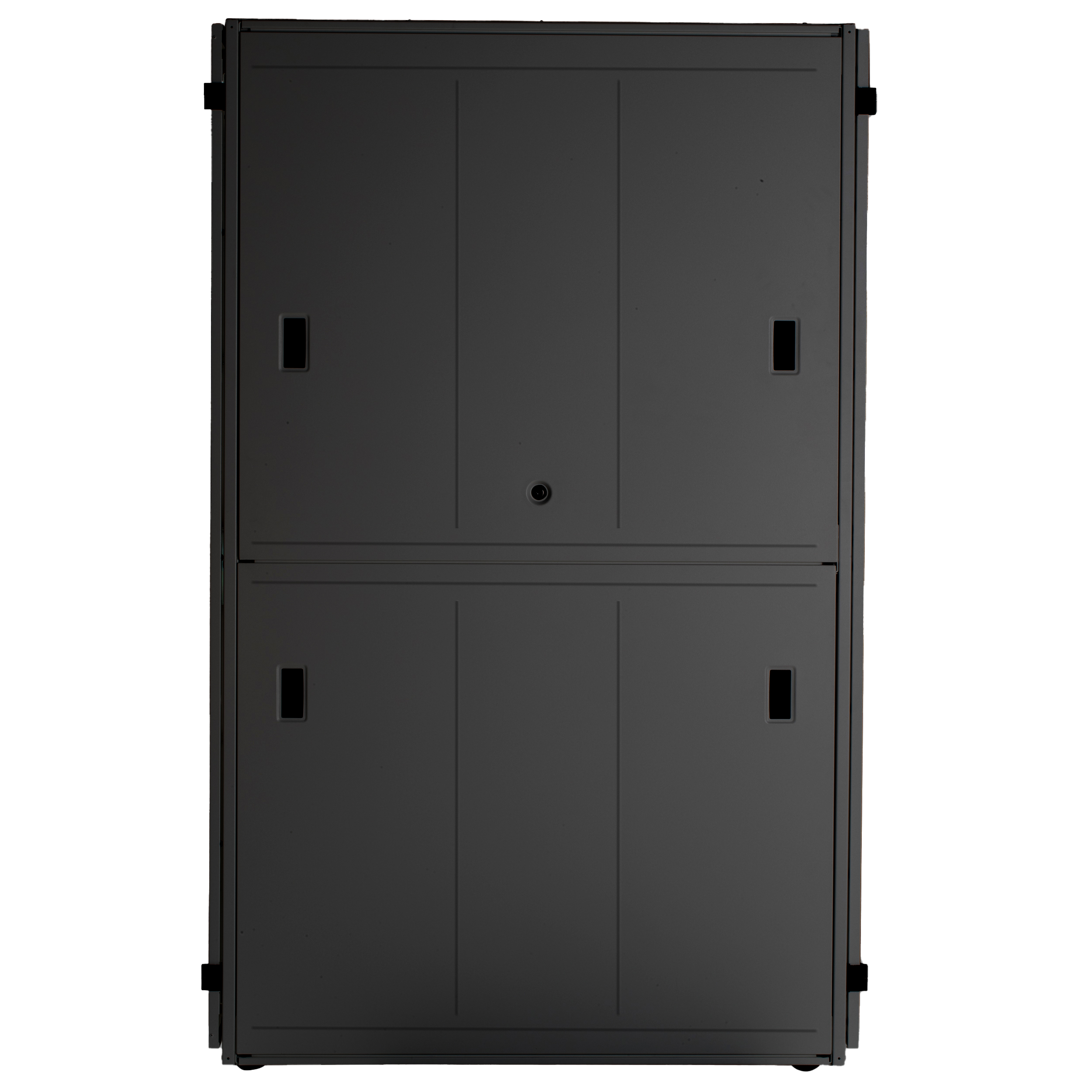 800mm x 42RU x 1070mm, Black, includes Single Hinged Perforated Front Door, Split Perforated Rear Door, Left and Right Side Panels, Cage Nut Equipment Rails, 1 Set PDU Mounting Bracket, Casters