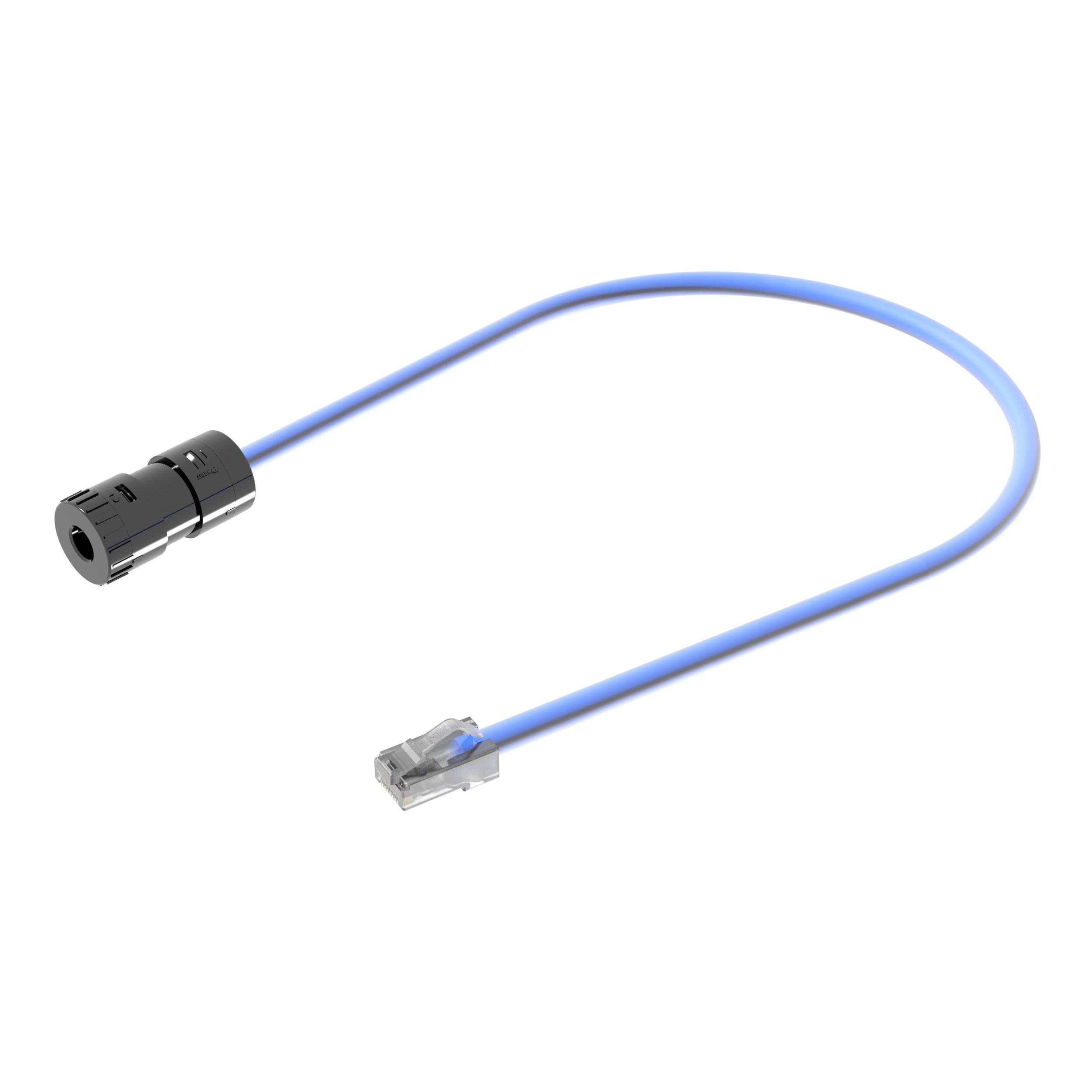 6A UTP Bağlantı Noktası, Plenum RJ45 Kablosu, 1 Metre, Beyaz