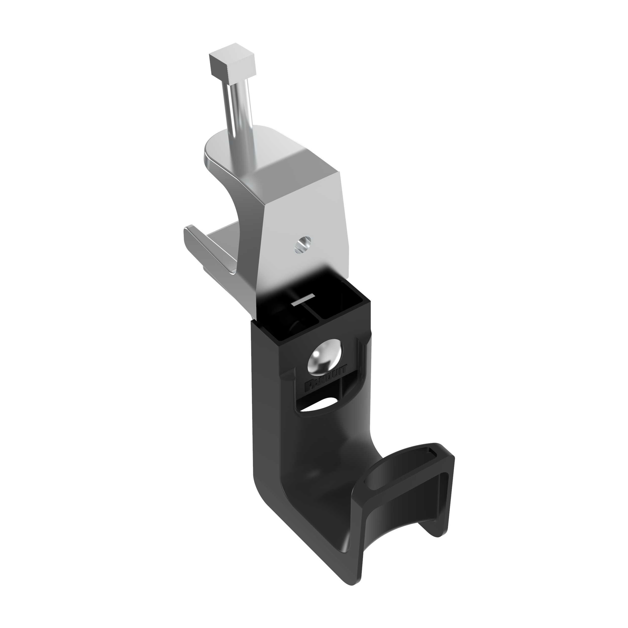 J-Hook Cable System, 19mm,Black, PA 6.6, Screw-On, 19mm, PK50