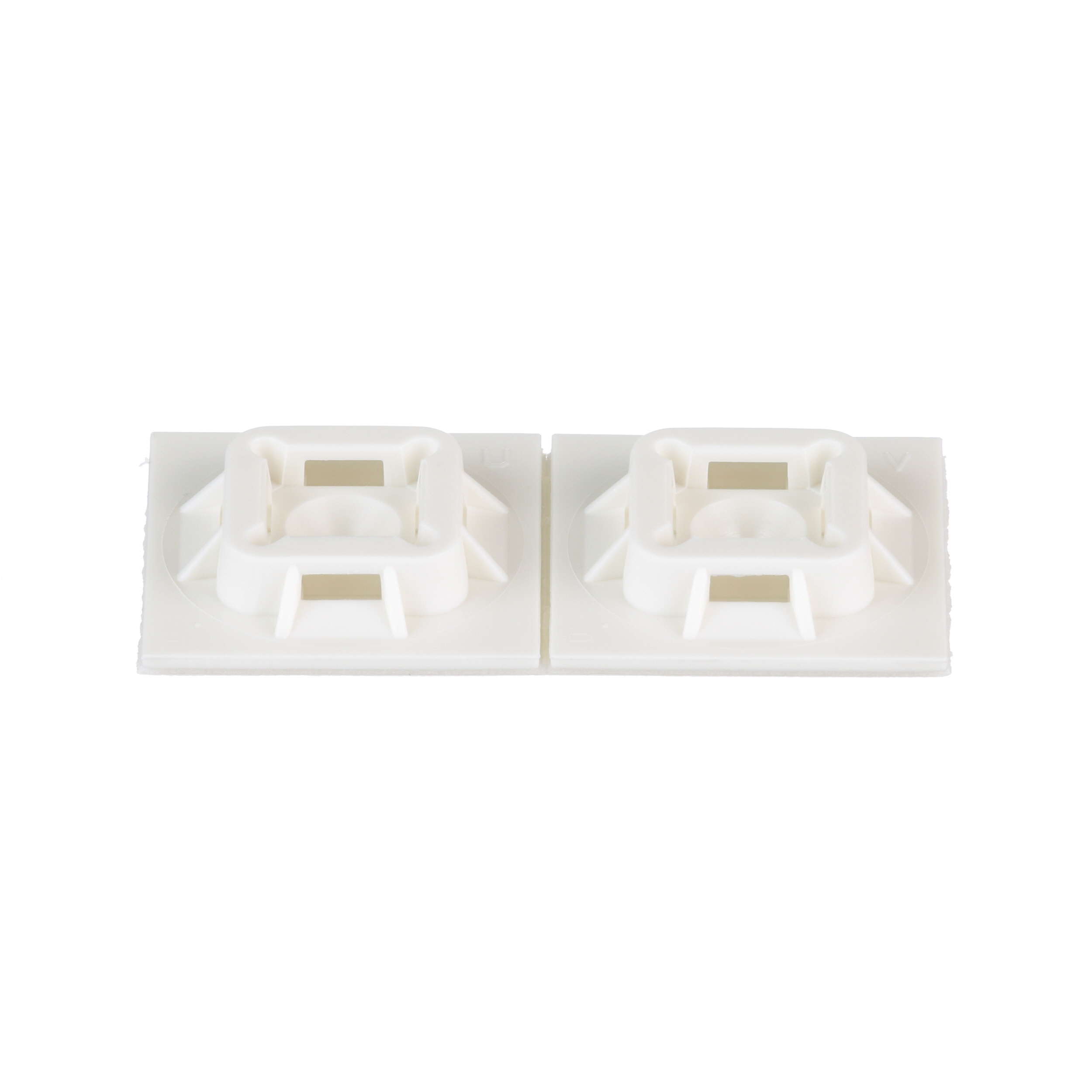 Kablo Bağı Montajı, Beyaz, PA 6.6, Kauçuk Yapışkanlı, 25.4x25.4mm, 500'lü Paket