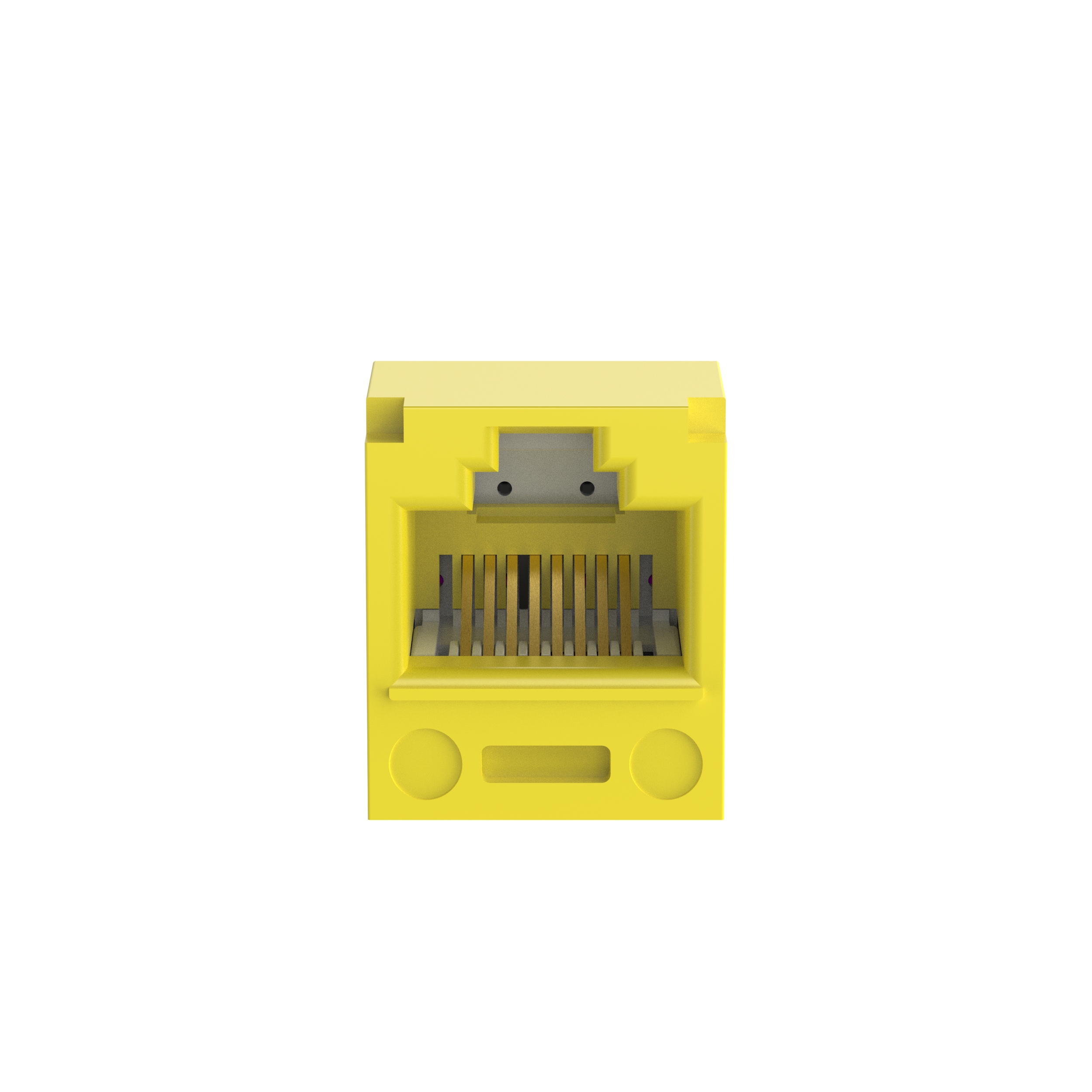 UTP RJ45 Cat 5e TP-Style Jack Module, Yellow