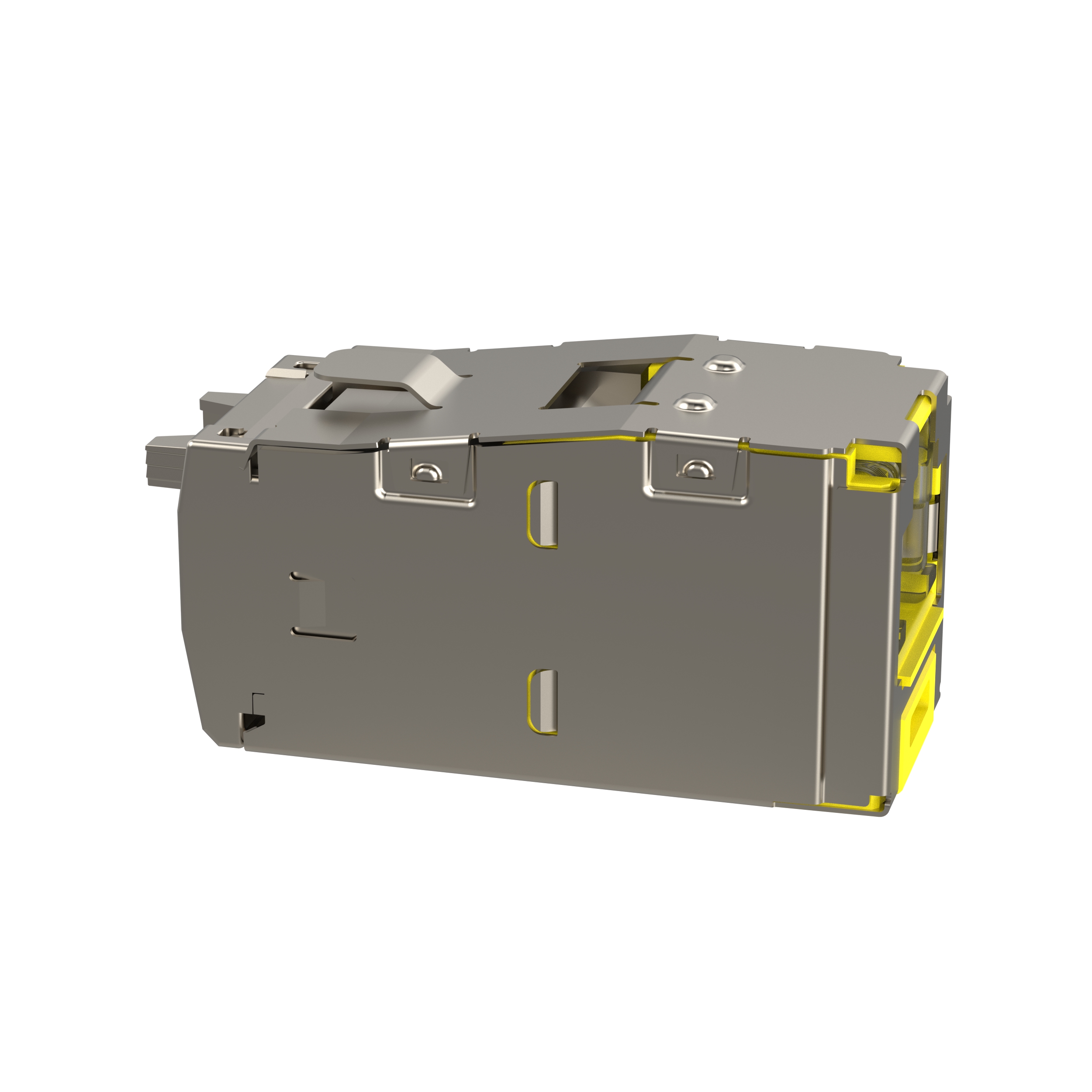 STP RJ45 Cat 6 Shuttered TG Jack Module, Yellow