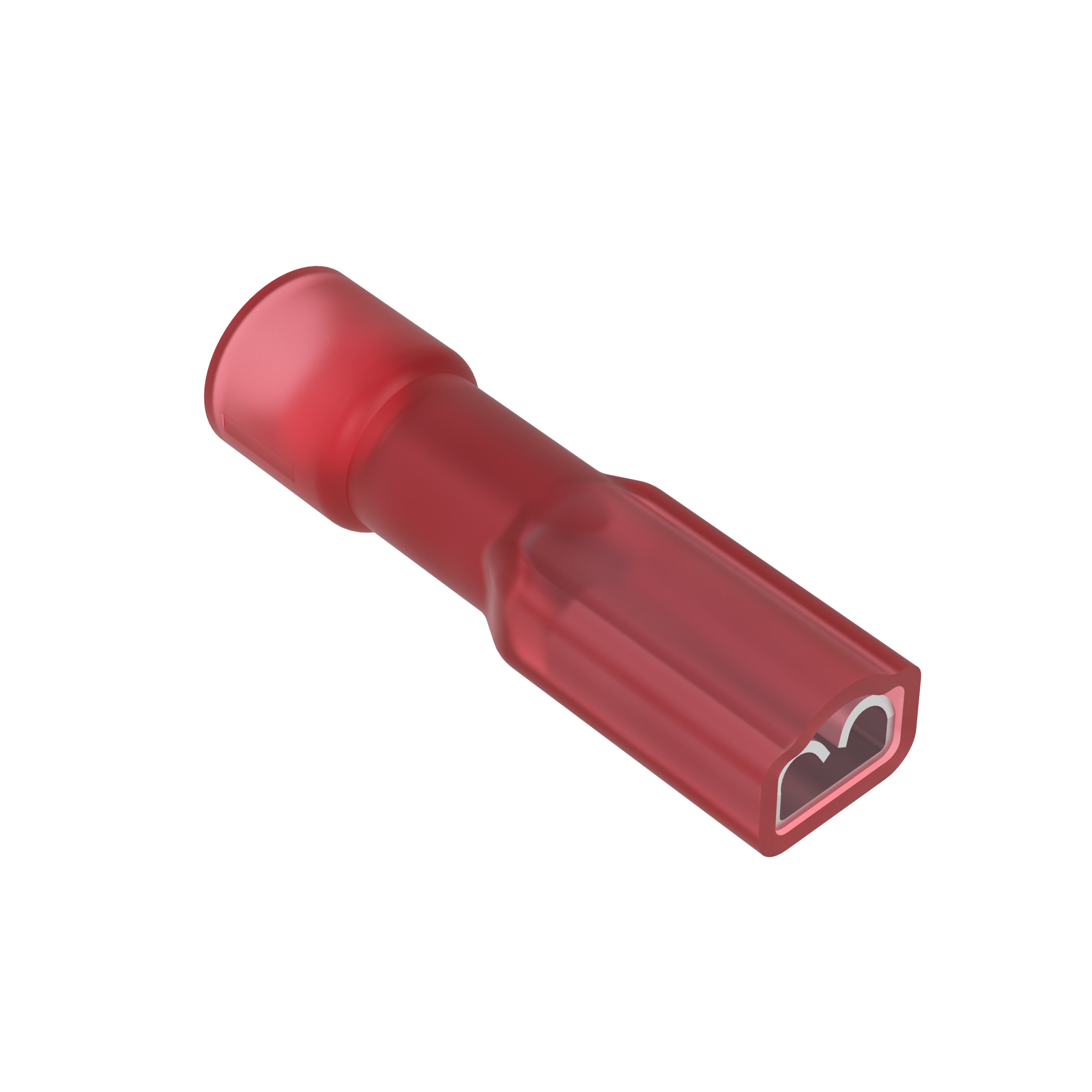 Kesici Terminal, Kırmızı, Naylon, 0.5-1mm² Kablo, 2.8 x 0.8 mm Levha, 100'lü Paket