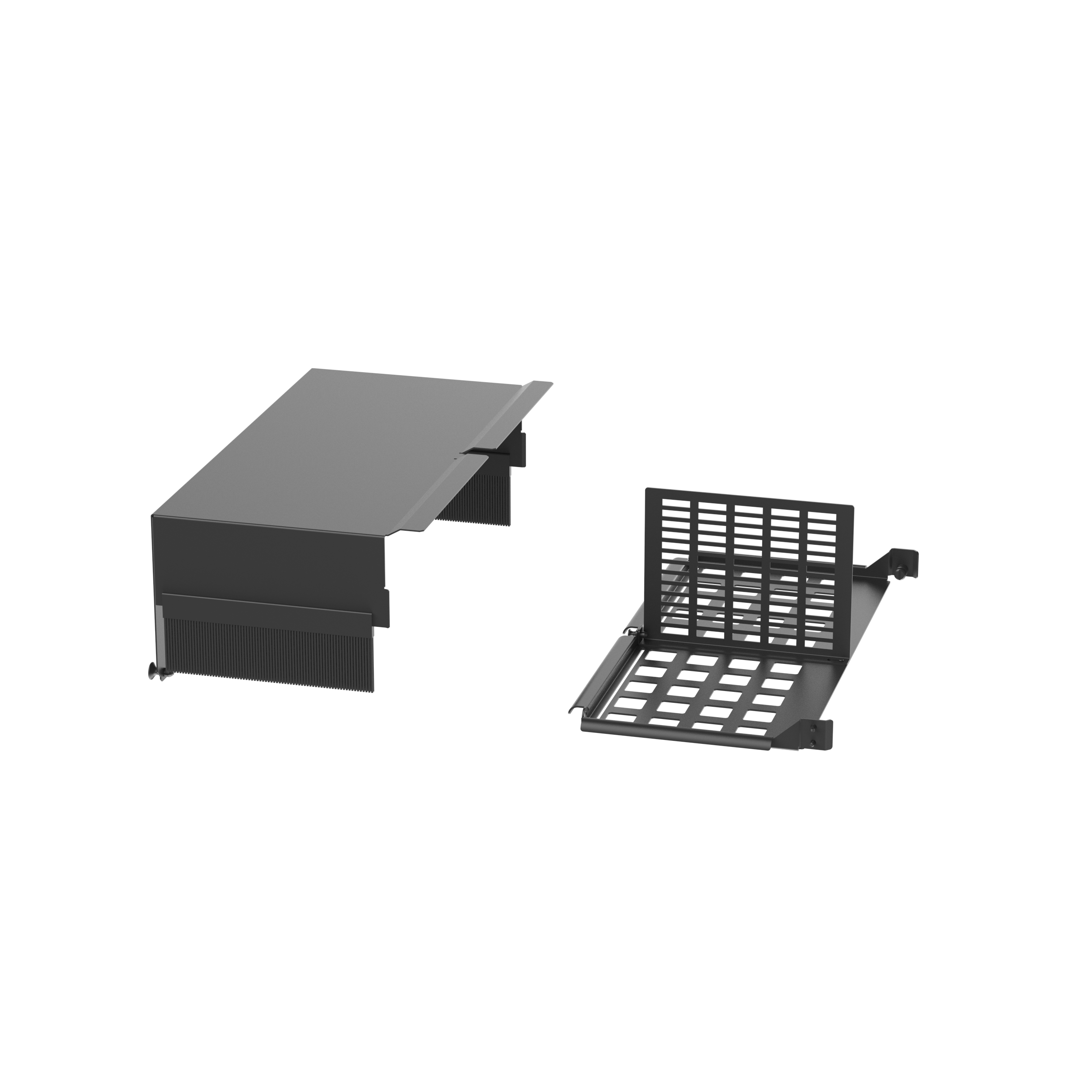 HD Flex Enclosure Slack Plate w/Rear 4RU, White