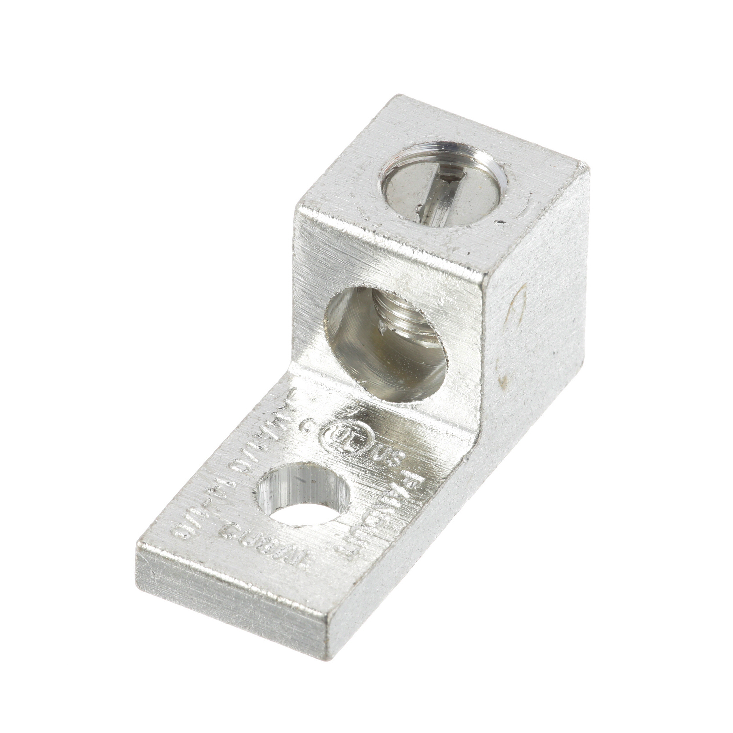 Pan-Lug™ LAM2A2/0-14-Q Al Mech,2/0,Tin Plt,1 hole,1/4"Stud,PK25
