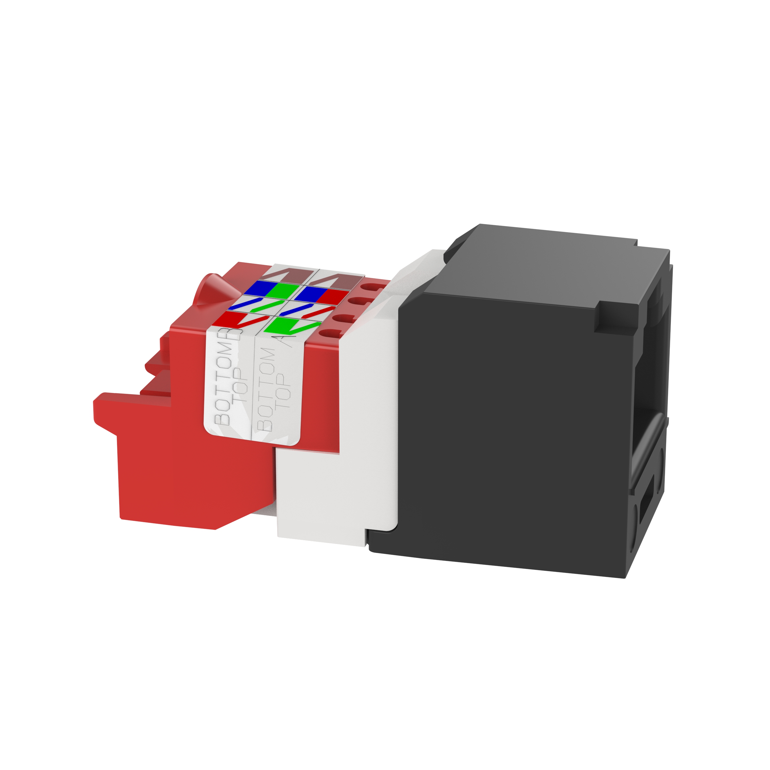 UTP RJ45 Cat 5e TP-Style Jack Module, Black