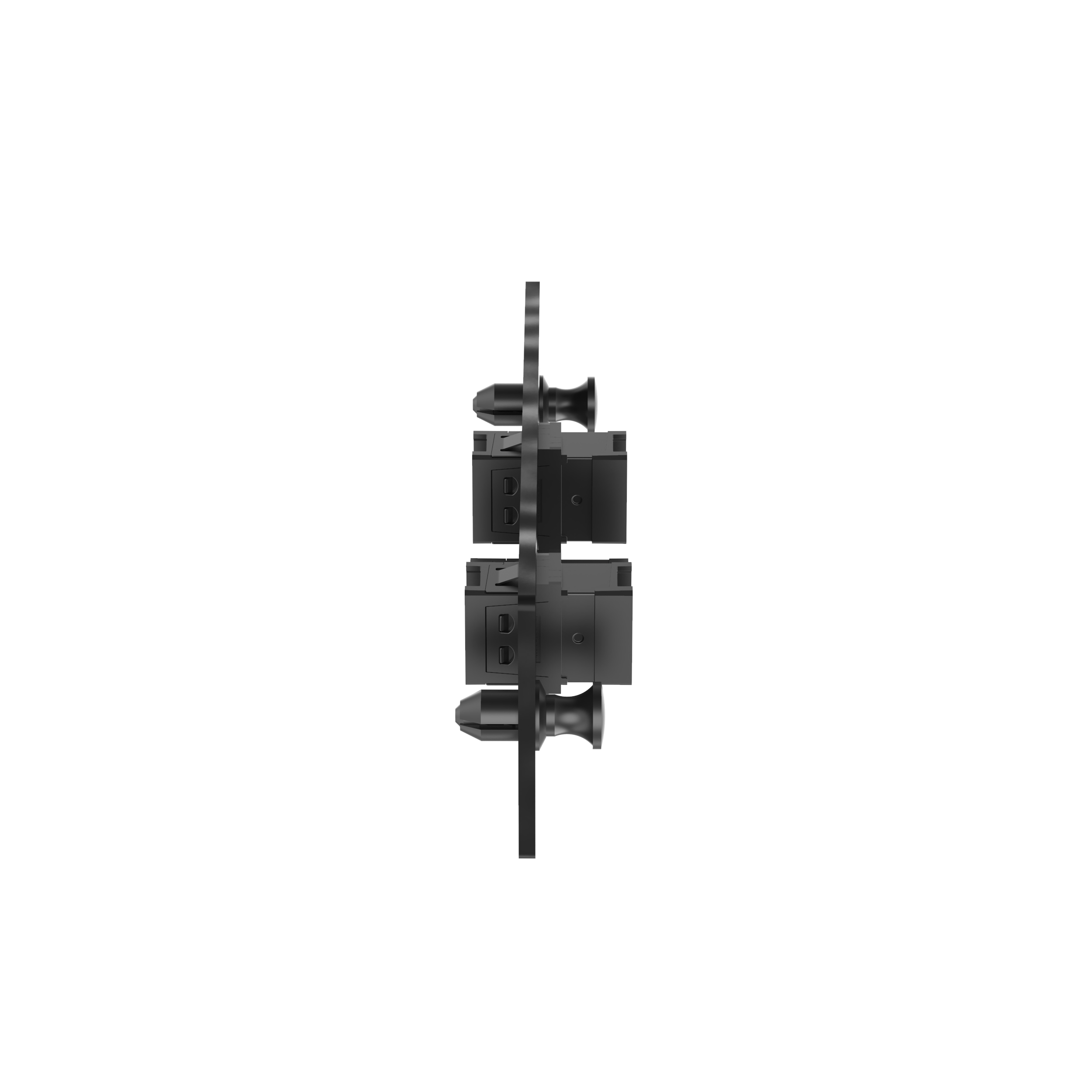 Opticom® FAP, 4 Tuş-Yukarı/Tuş-Aşağı MPO, Tip A, Siyah, Yatay