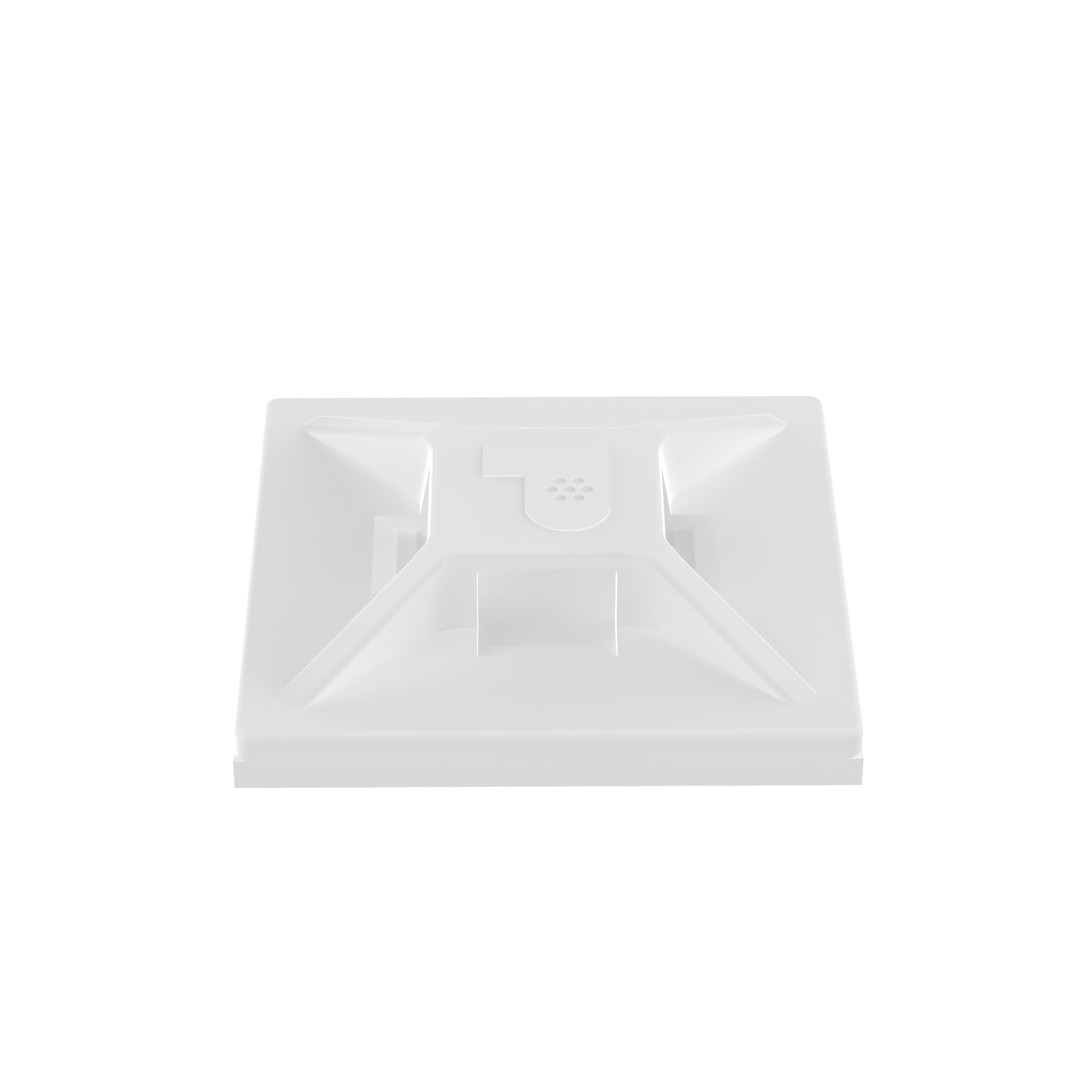 Kablo Bağı Montajı, Beyaz, ABS, Akrilik Yapışkanlı, 19.1x19.1mm, 500'lü Paket