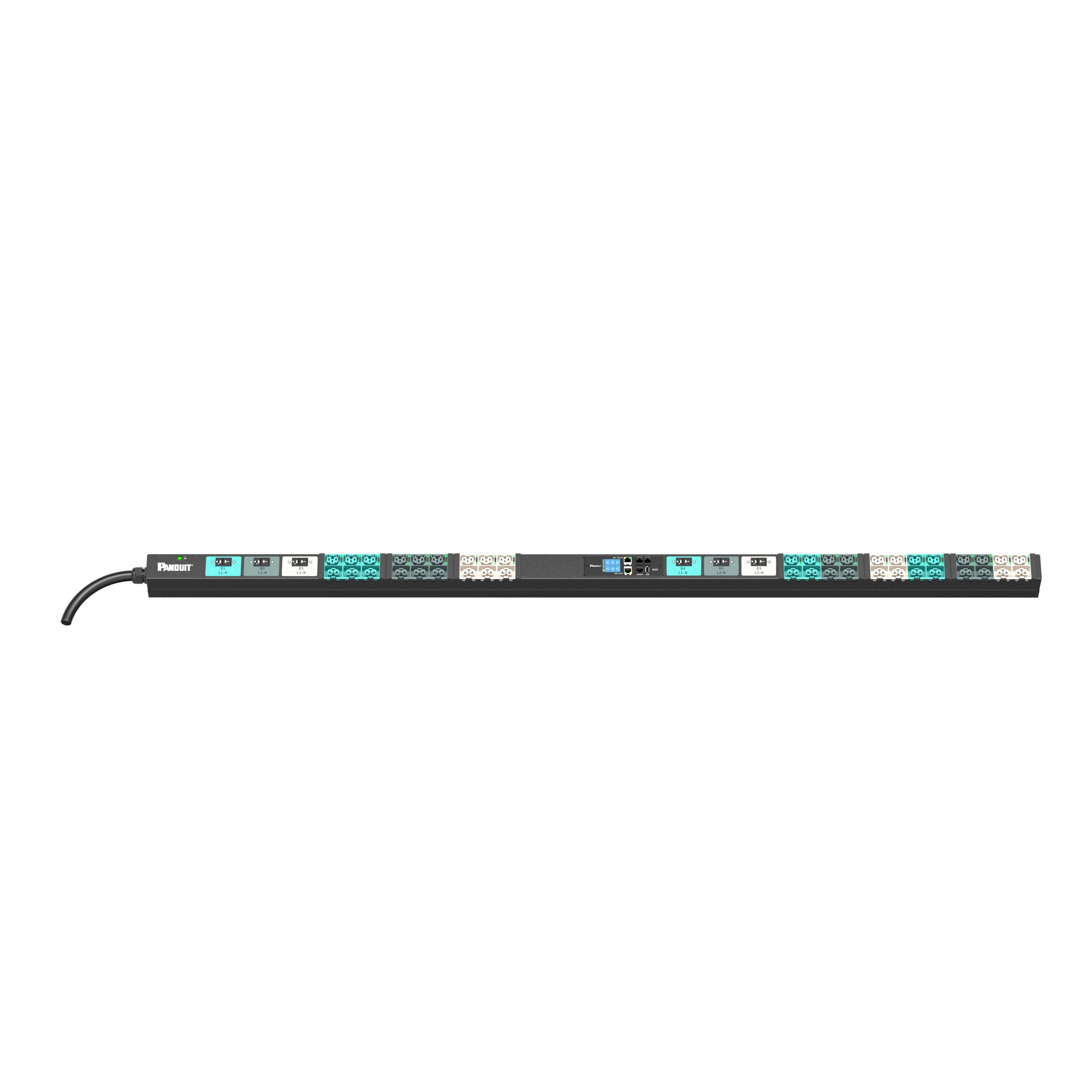 EL2P MSPO PDU, 32/30 AMP, (21)C13/C15, (21)C13/C15/C19/C21, IEC 60309 3P+N+E 6h 32A/30A (IP44), SİYAH