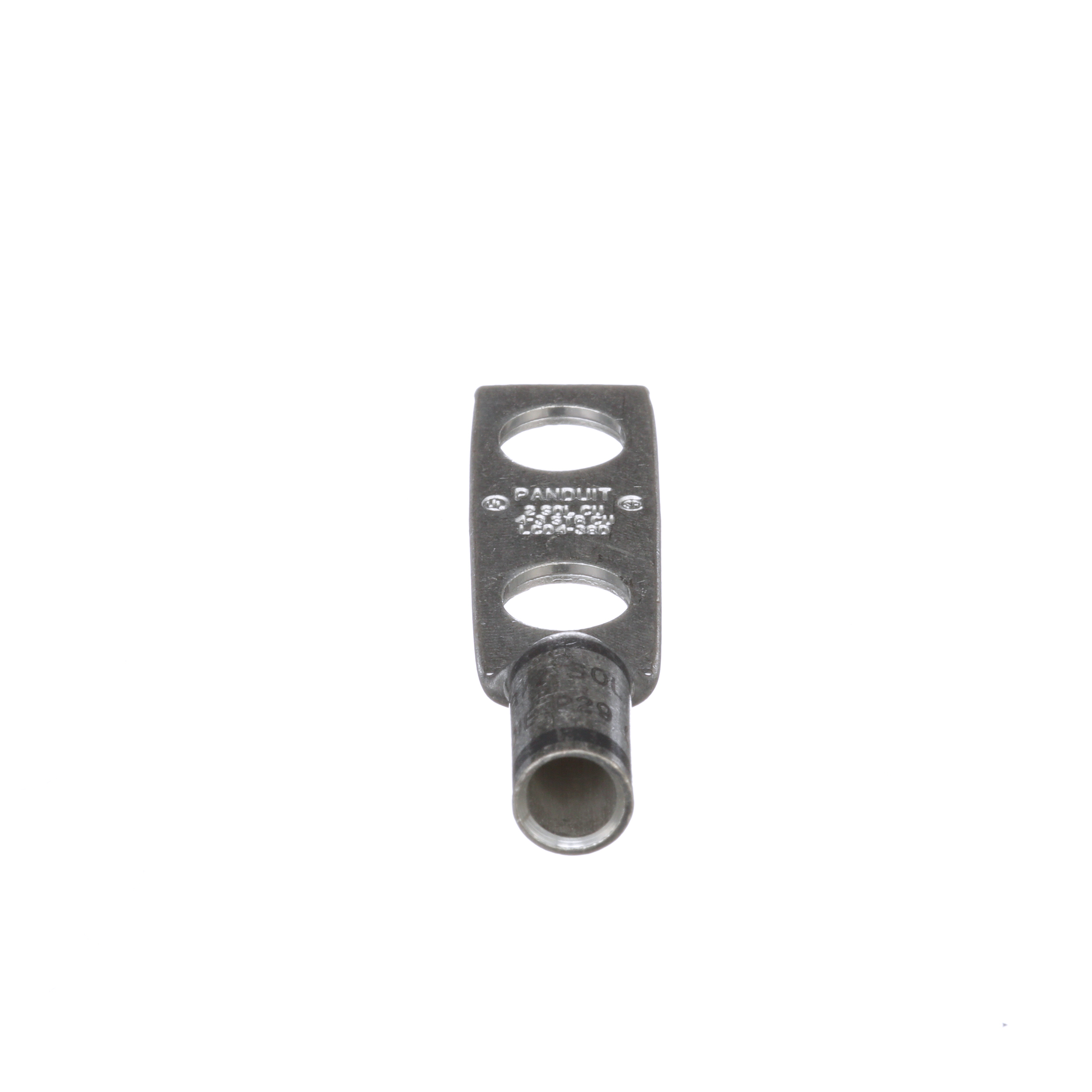 Bakır Standart Baral Sıkıştırma Pabuç, 2 Delikli, 4 AWG, 3/8 Somun, 1 inç Boşluk