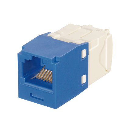 Twisted Pair RJ45 Cat 6 Kilitlemeli TG Jak Modülü, Mavi