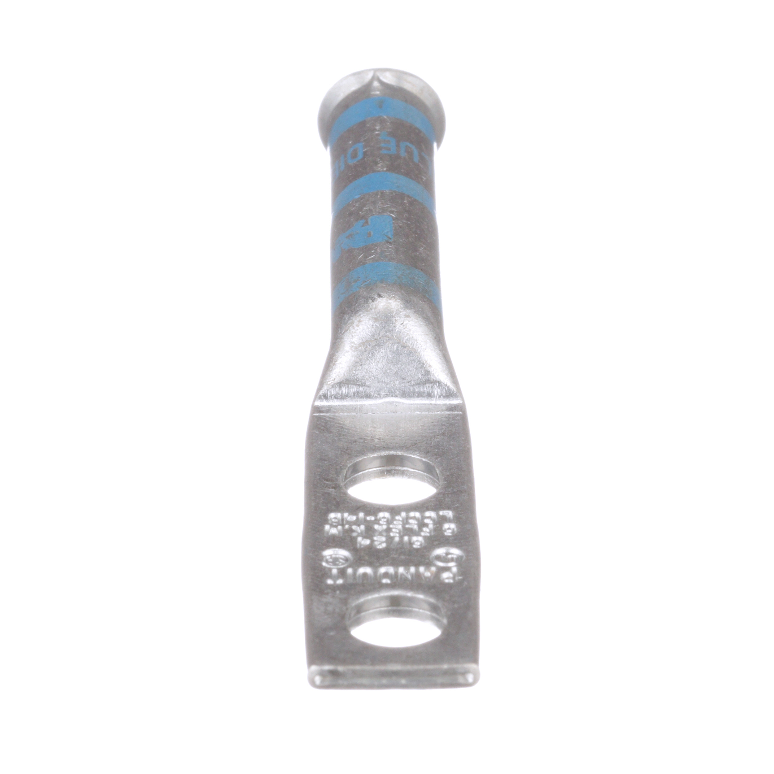 Bakır Uzun Çanaklı Sıkıştırmalı Genişletilmiş Yuva, 2 Delikli, 6 AWG Esnek, 1/4 Saplama, 3/4 Boşluk