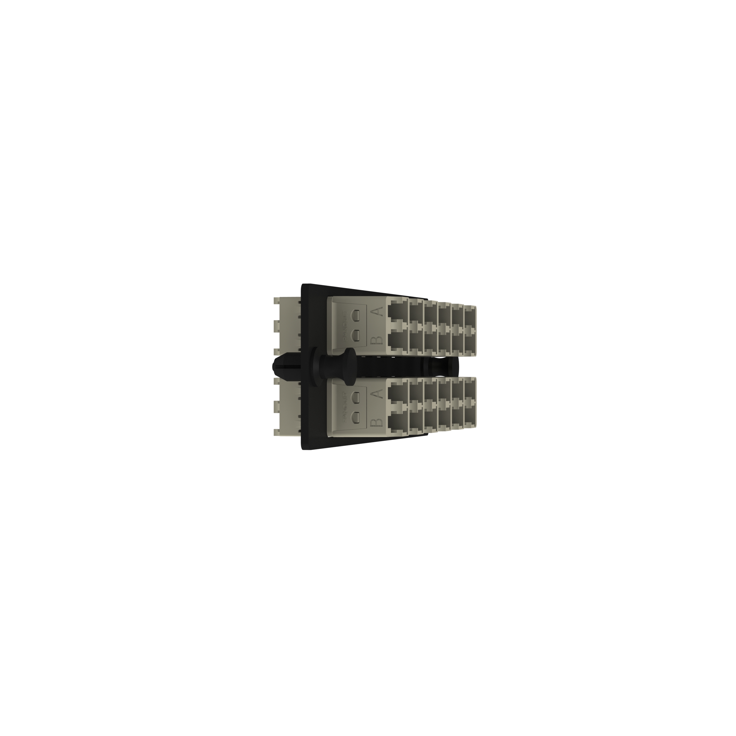 Opticom® Fiber Adaptör Paneli, OM1, 12 LC Çift Yönlü, Elektrik Fildişi