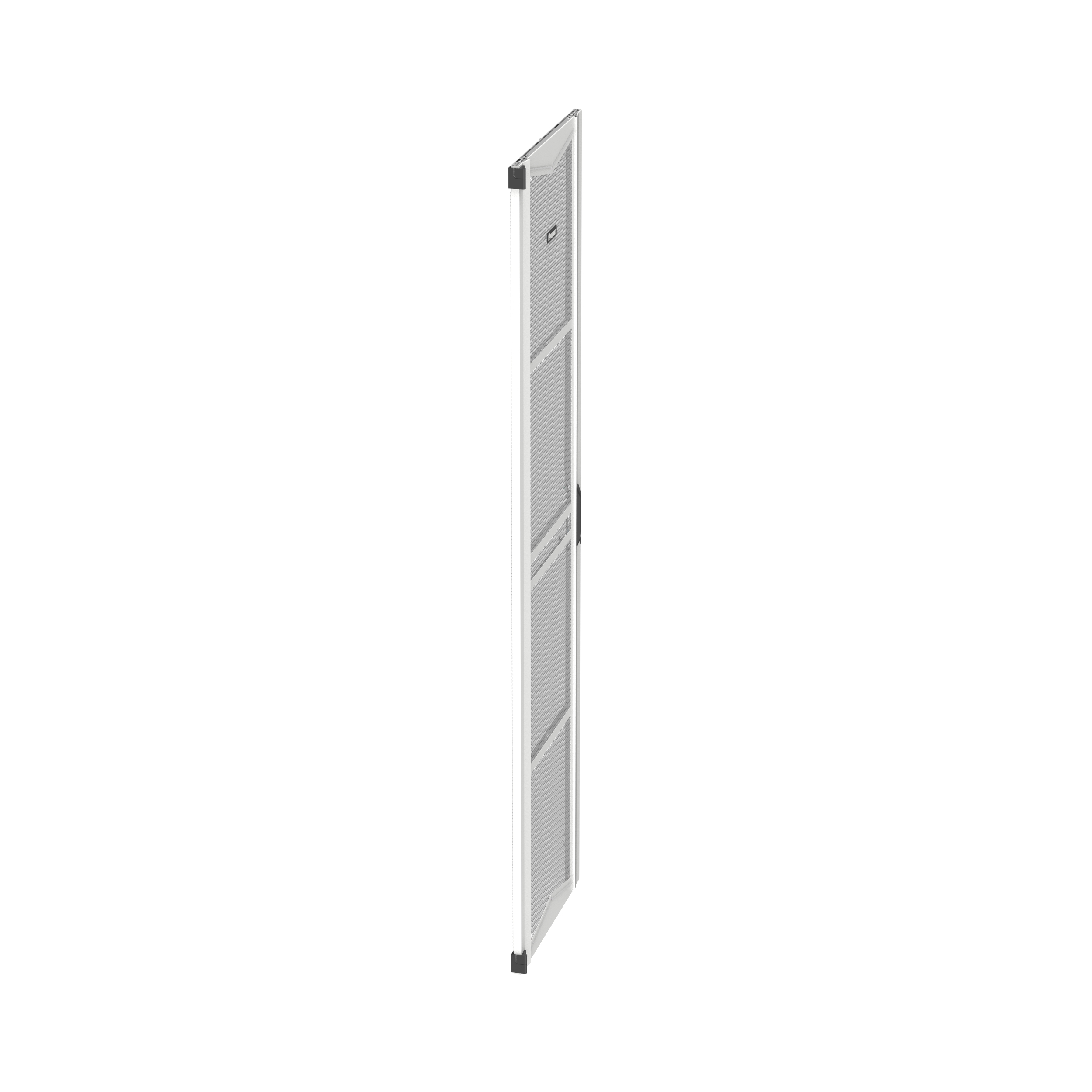 FlexCore Optik Dağıtım Çerçevesi, 600mm Perforasyonlu Kapı, Sol Bilyalı, Gri, Kilitlenebilir Kapı Kolu