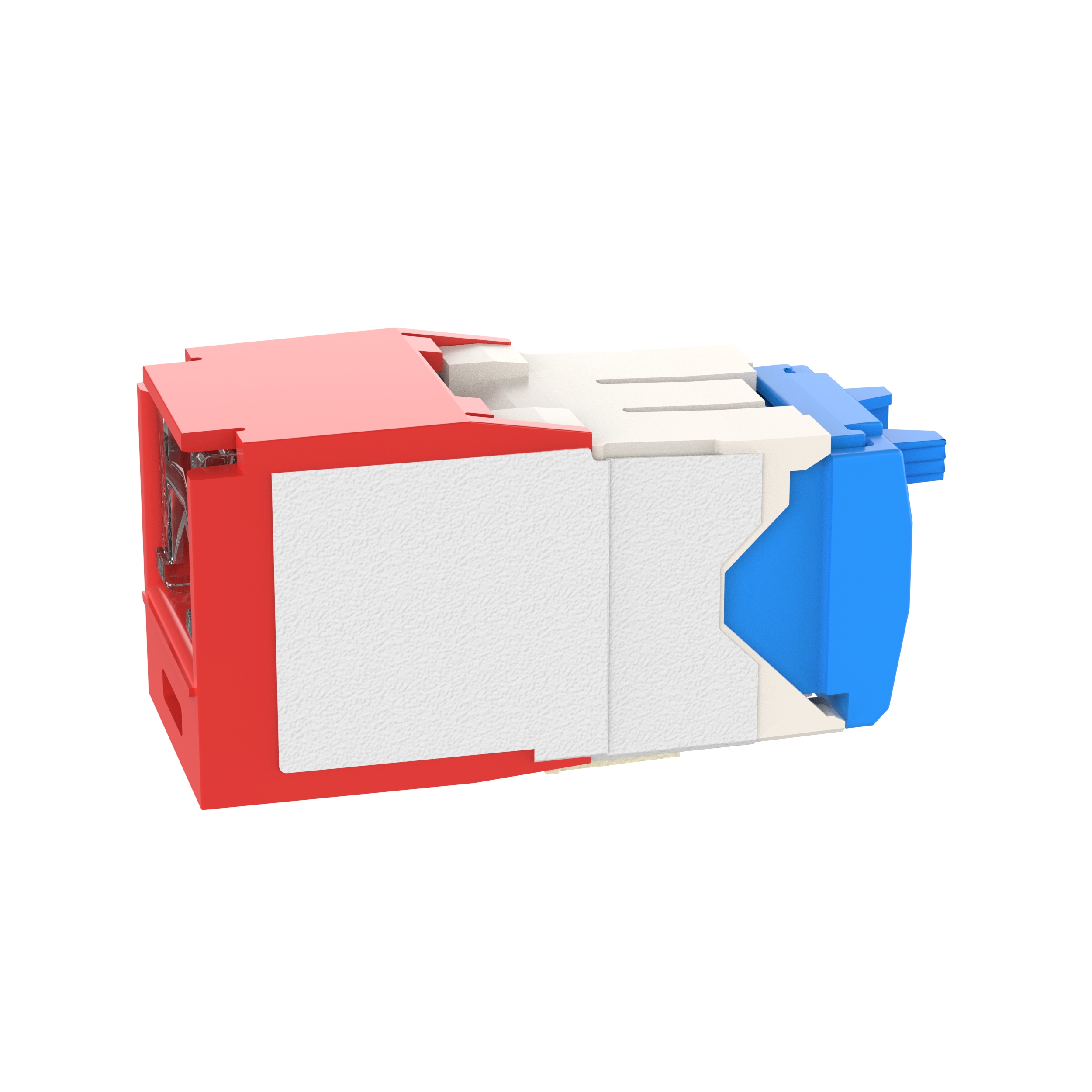 Twisted Pair RJ45 Cat 6A Kapatmalı TG Jak Modülü, Kırmızı