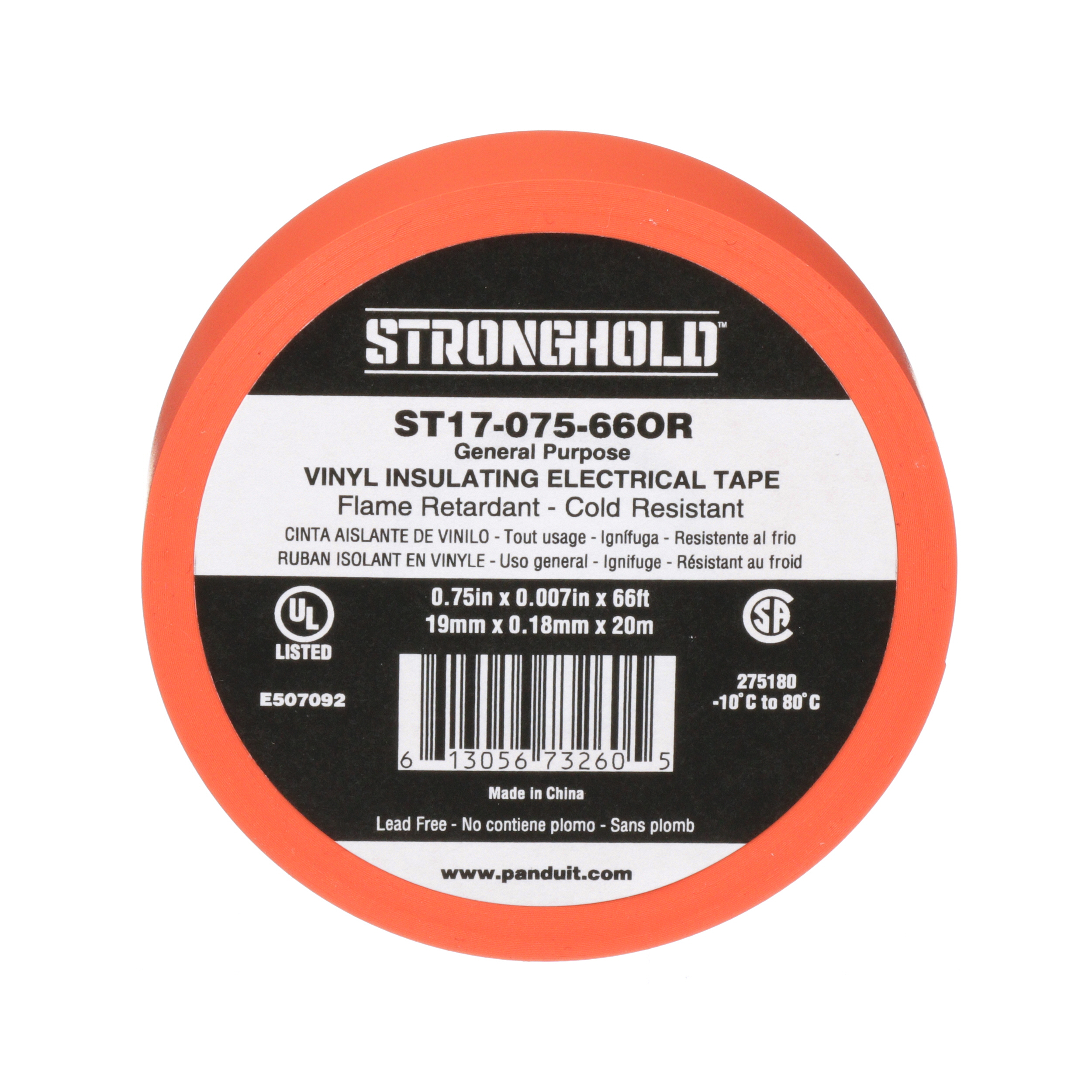 Elektrik Bandı, Turuncu, PVC, Genel Amaçlı, 19.05mm, 0.18mm, 10'lu Paket