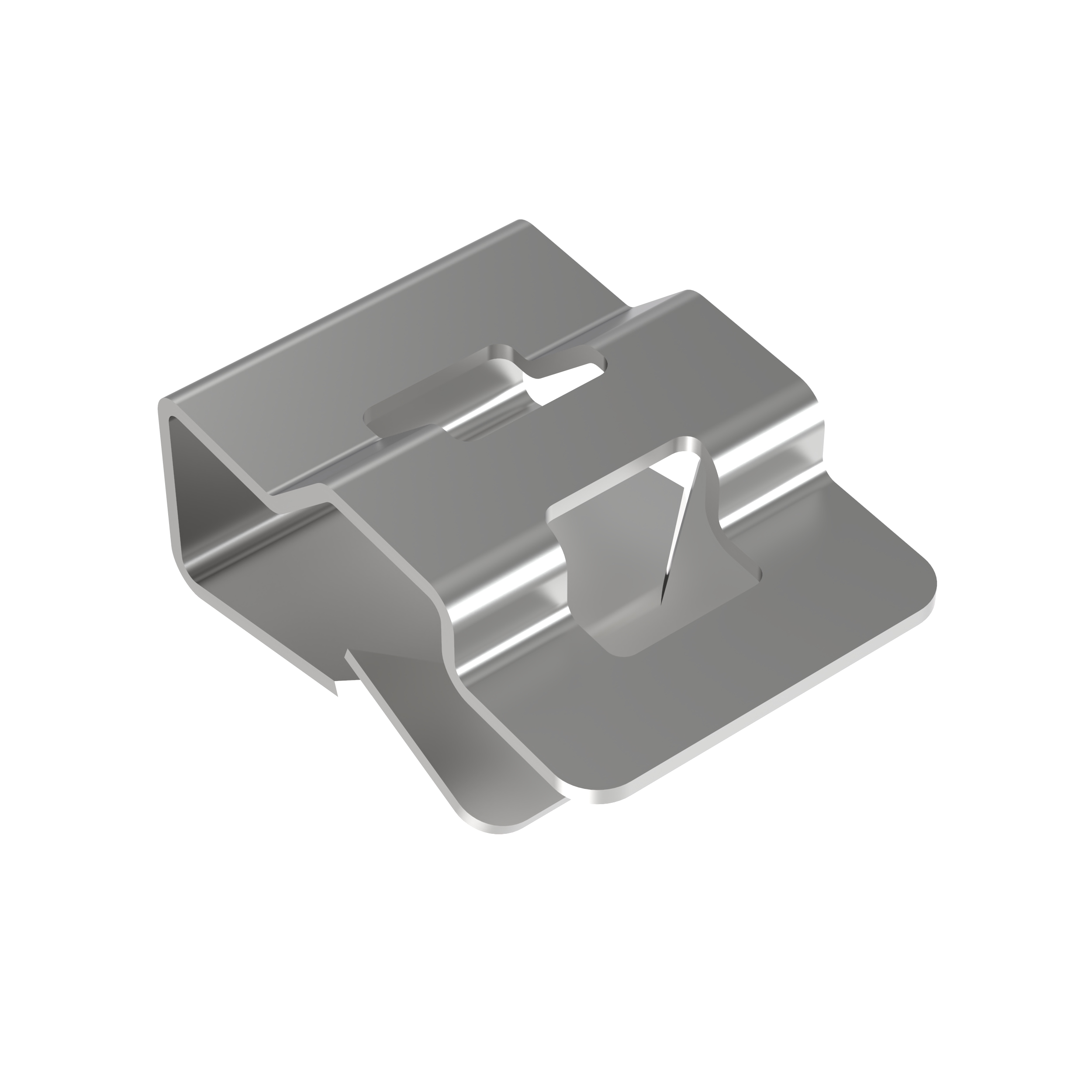 Klip-on Montaj, İç Mekan Kullanımı, Çinko Kaplamalı Çelik, 3.18-6.09mm, 100'lü Paket