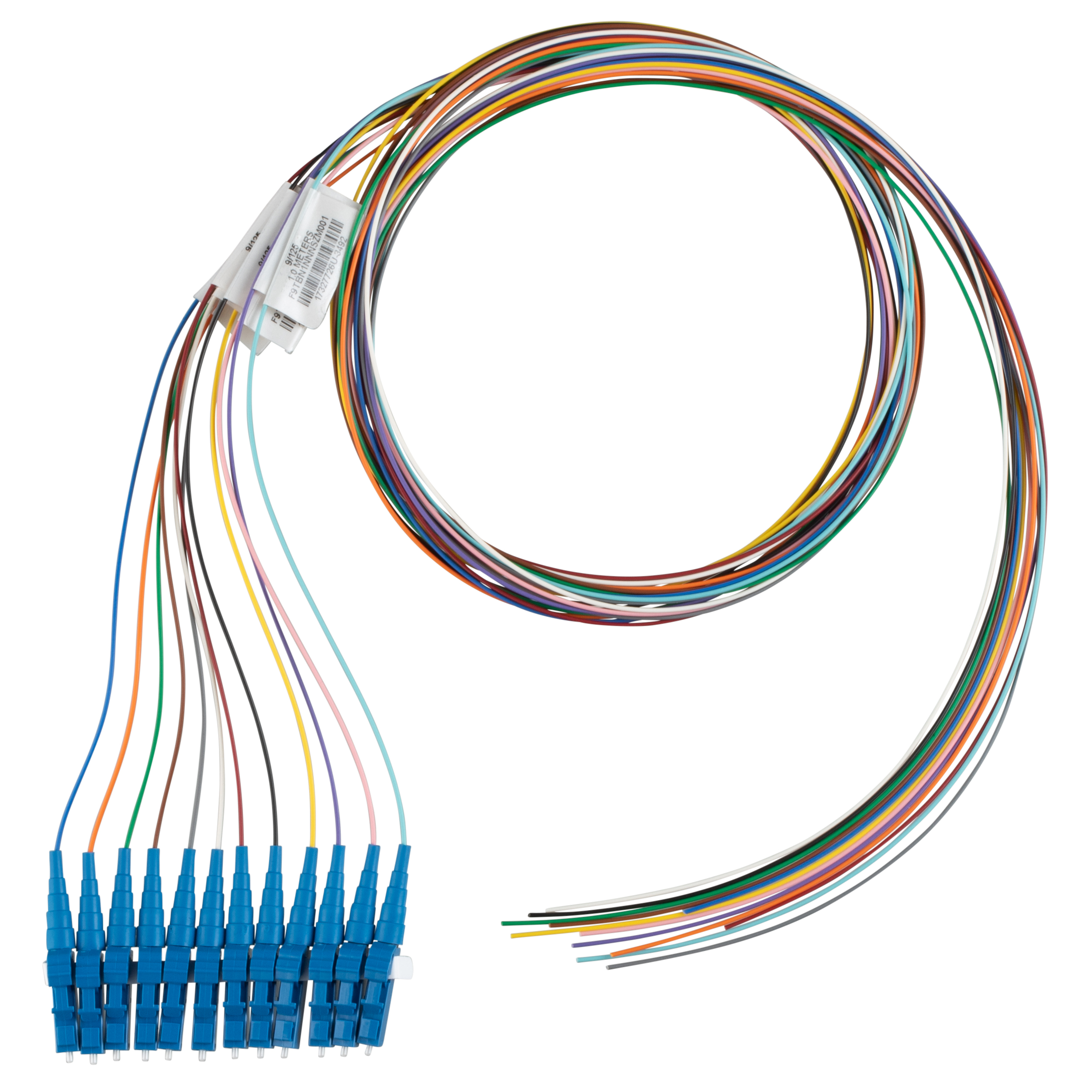 OS2 1F 900UM PC LC'den Pigtail Standart Kayıp, 12'li Set - 1 Metre