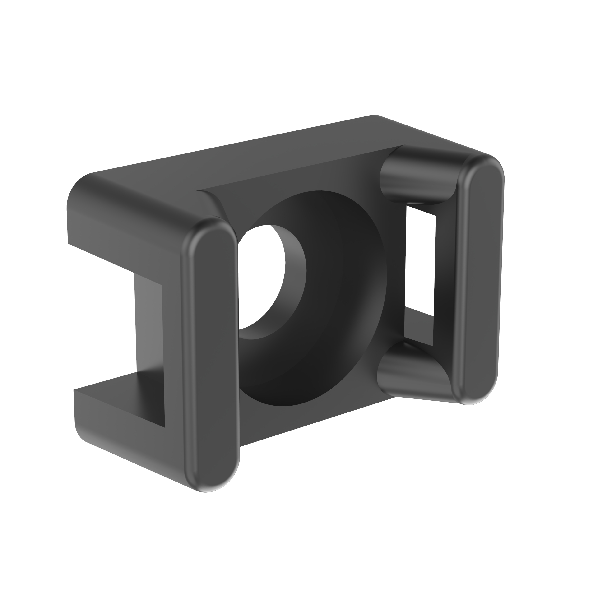 Cable Tie Mount, Black, Supergrip, UV PA 6.6, Screw, M5, PK100