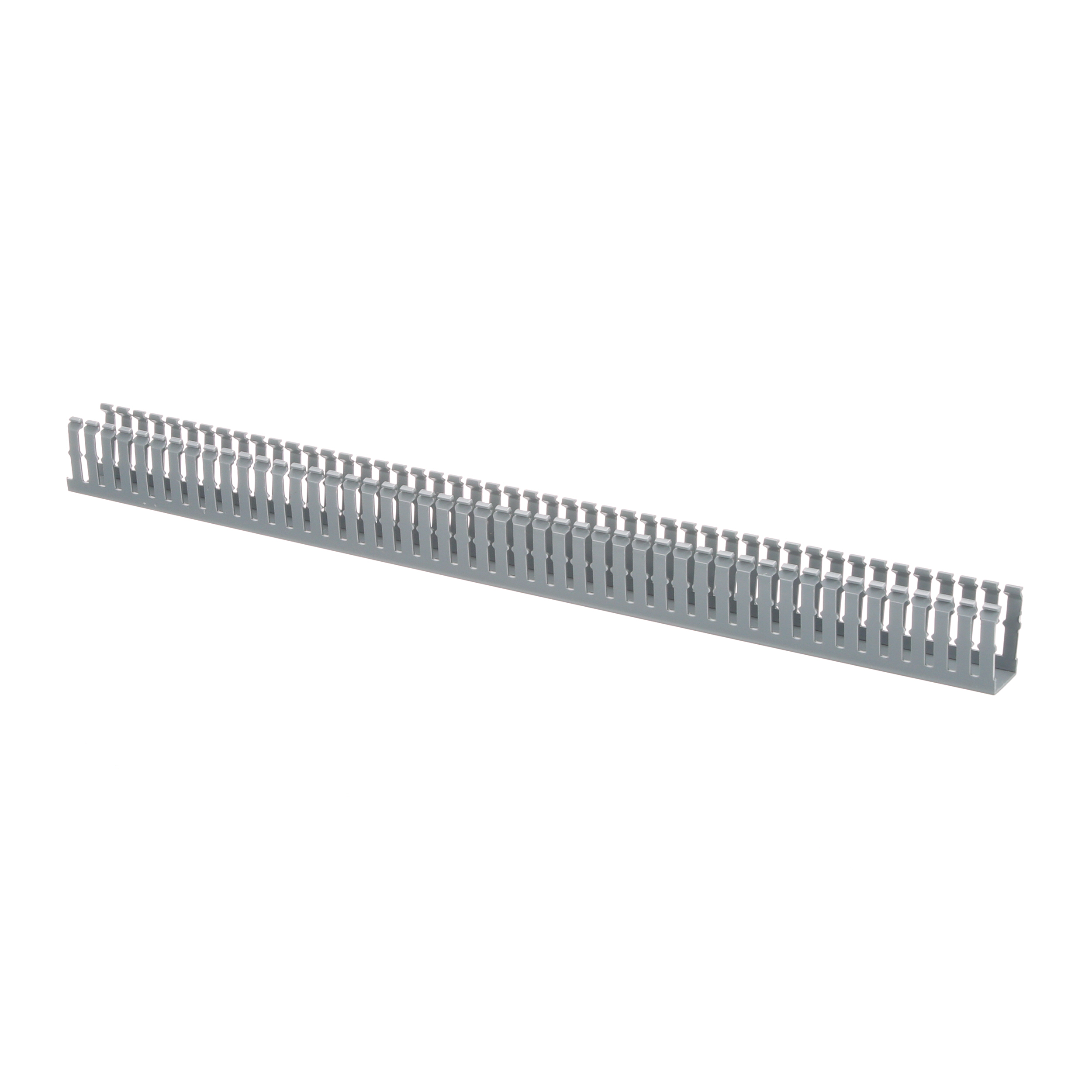 Dar Oluklu Kablo Kanalı, PVC, 2,54 cm x 5,08 cm x 1,83 metre, Açık Gri