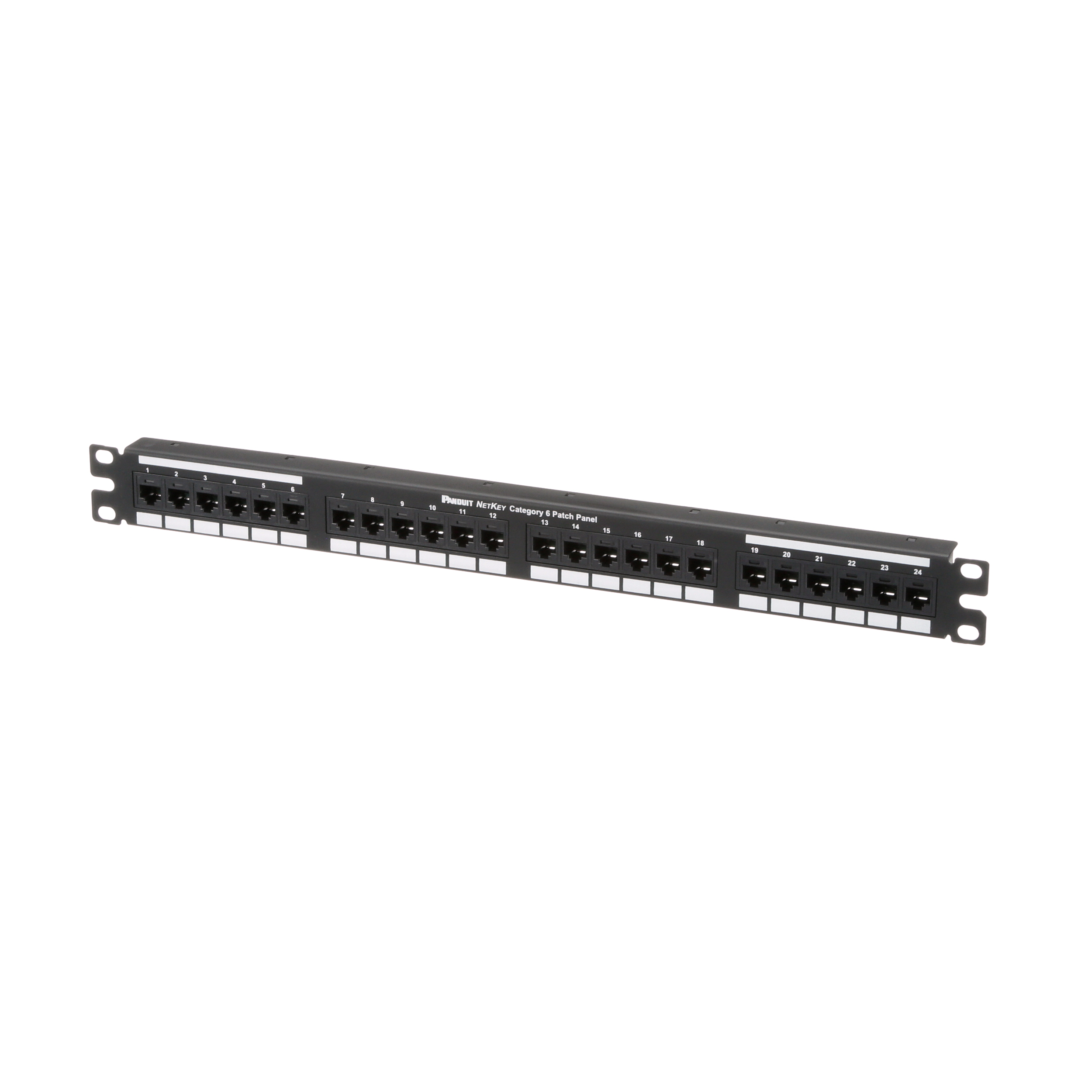 Cat 6 Punchdown Keystone Patch Panel, 24 Port