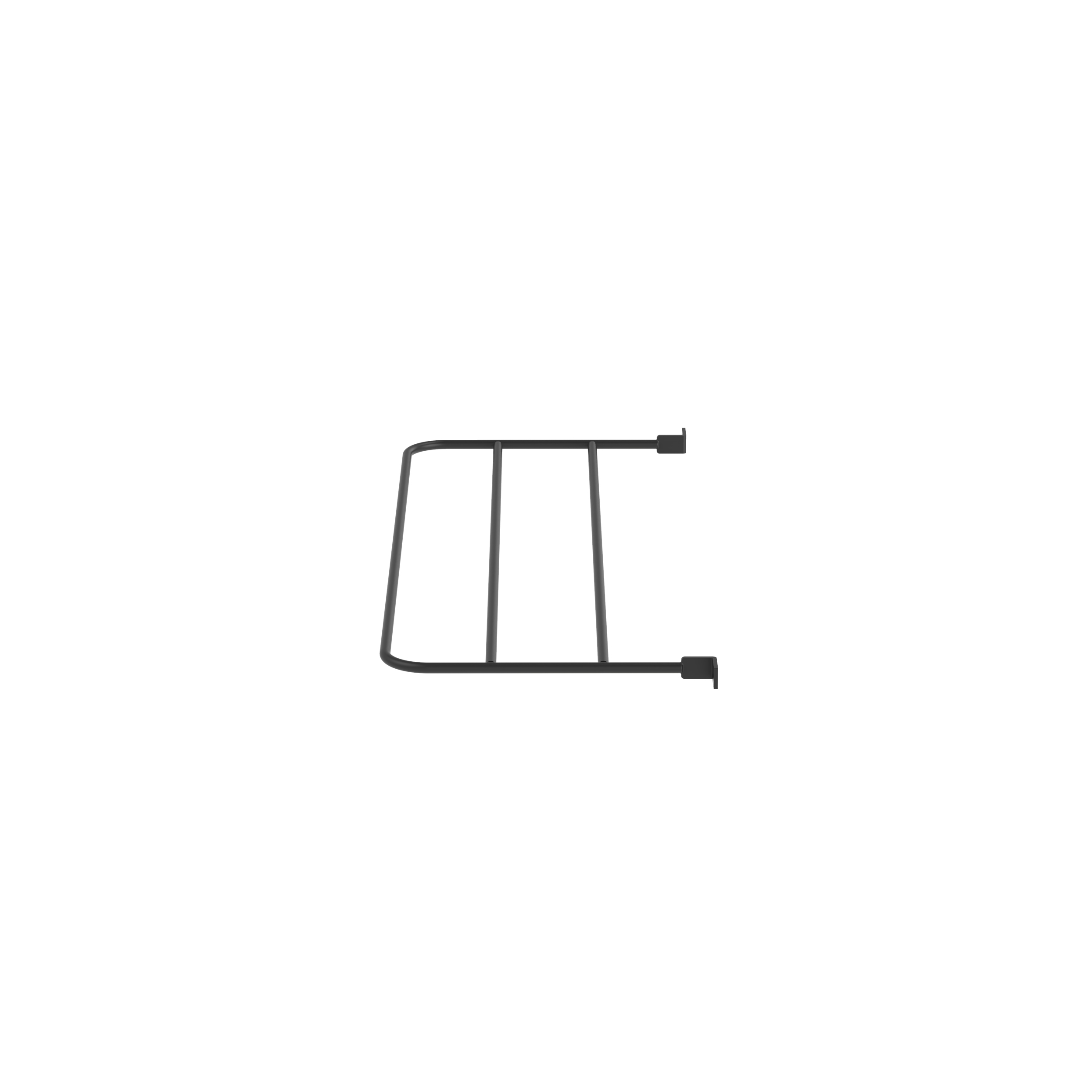 Strain relief bar, multi-depth, black