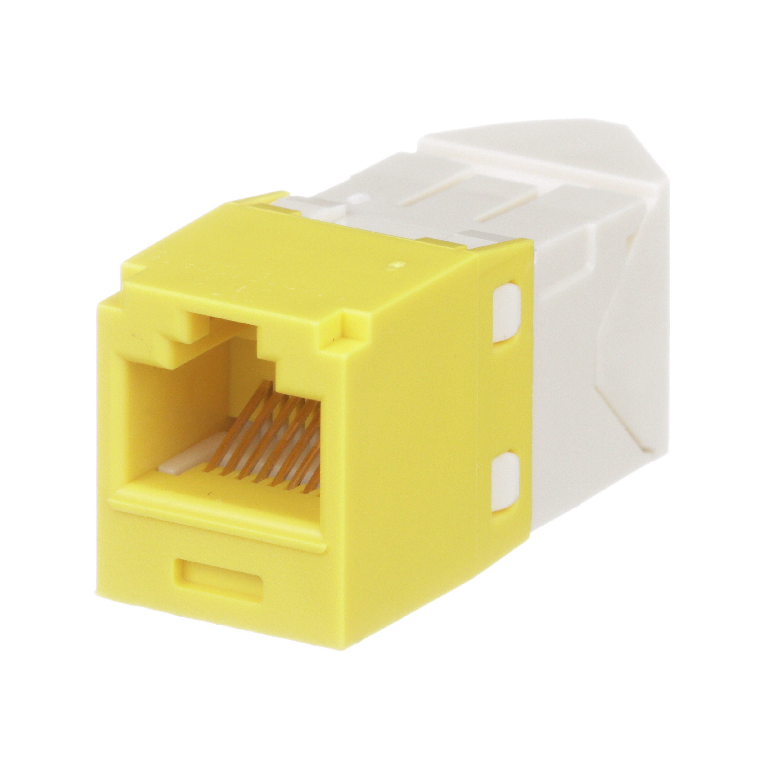 UTP RJ45 Cat 6 Left/Right TG Jack Module, Yellow
