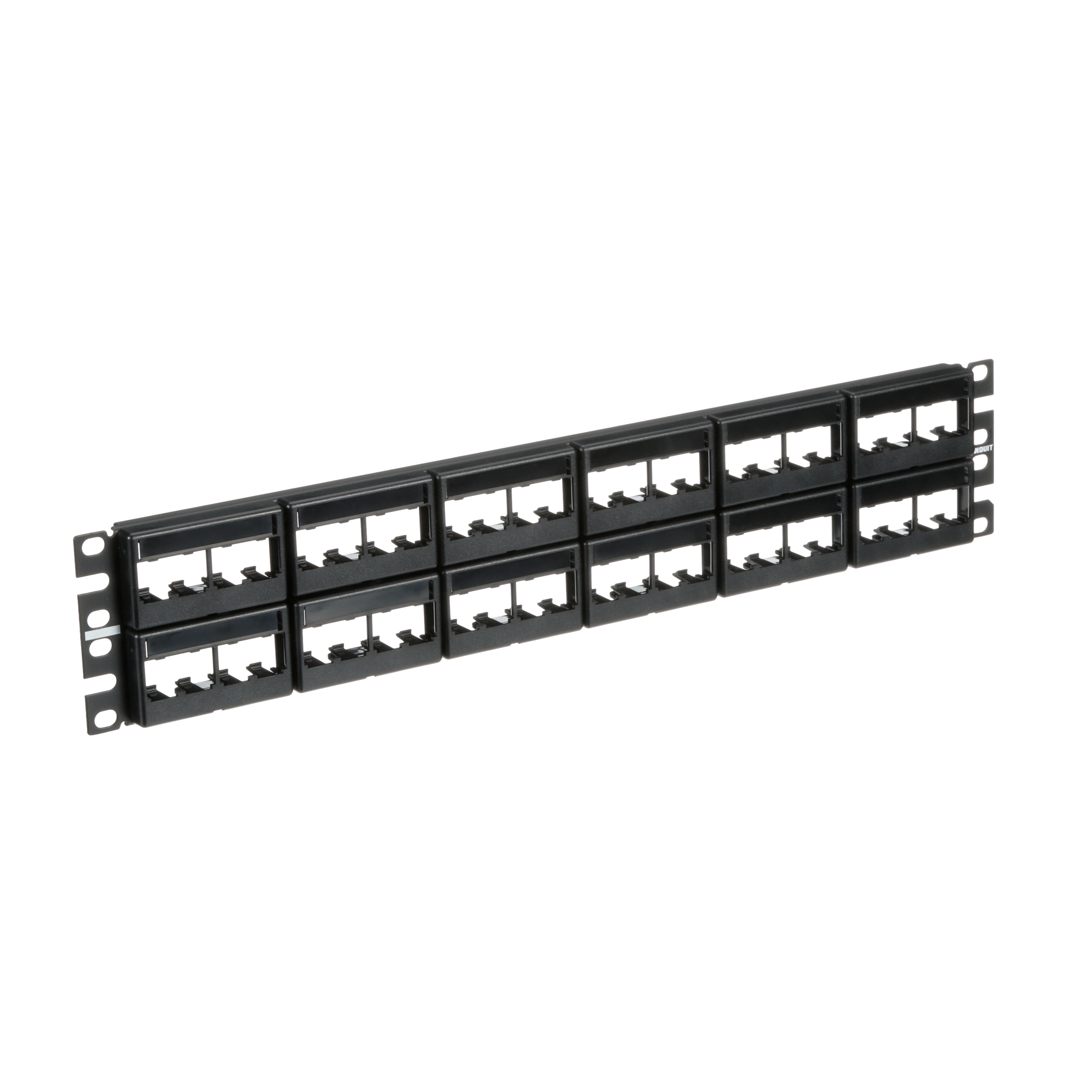 Mini-Com® Yama Paneli etiketli, 48 Port, 2 RU, BL
