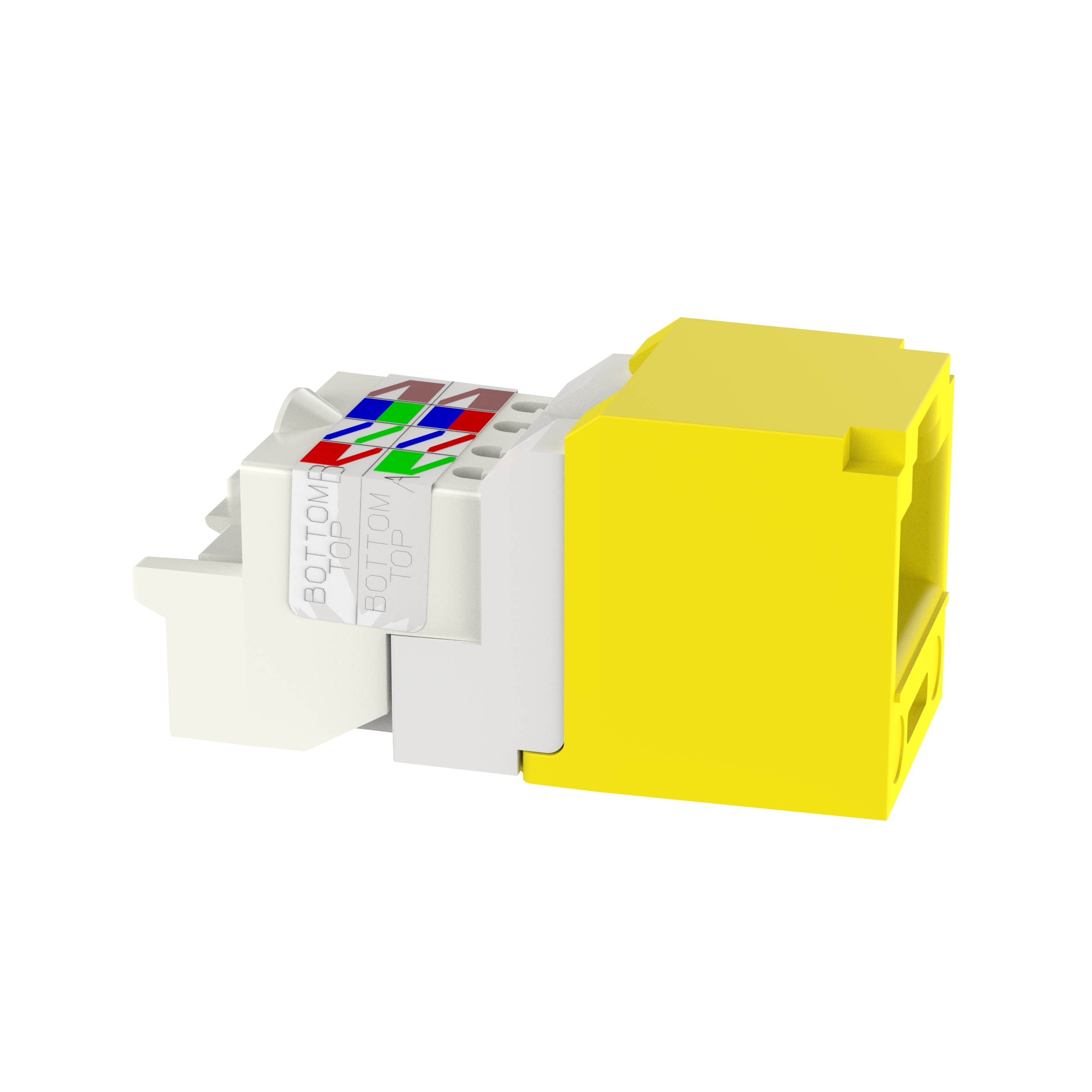 Twisted Pair (Bükülü Çift) RJ45 Cat 6 TP-Style Jak Modülü, Sarı