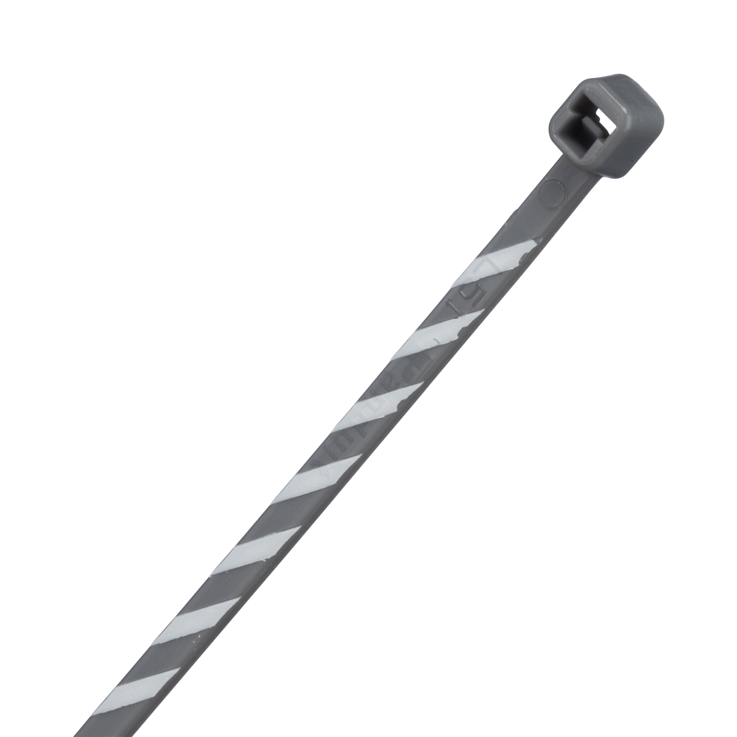 Kablo Bağı, 102L, 2.5W, Naylon 6.6, Gri ve Beyaz Şeritli, 50'li Paket