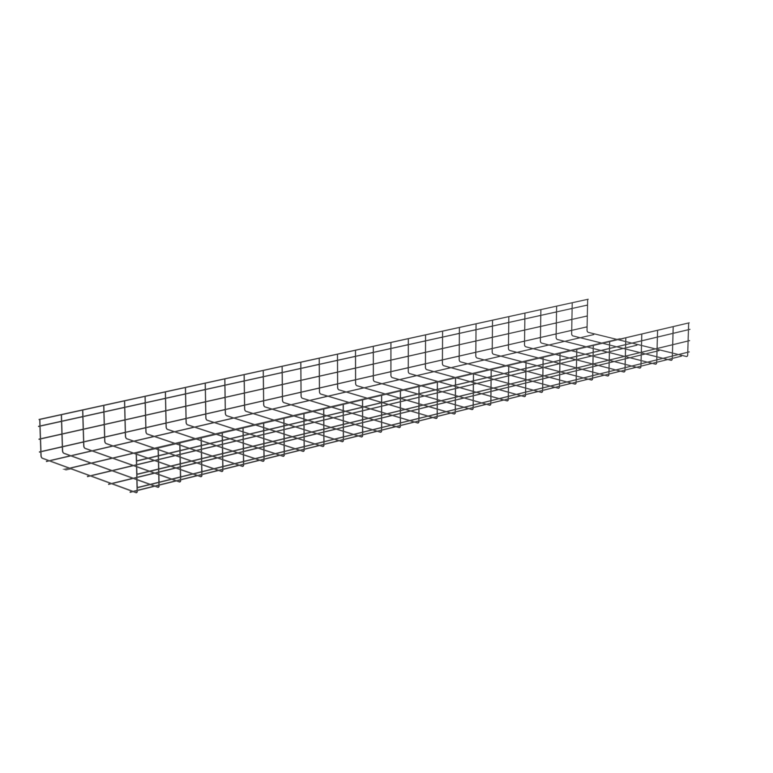 Kablo Sepeti 6" Y x 24" G, Siyah Toz Kaplı