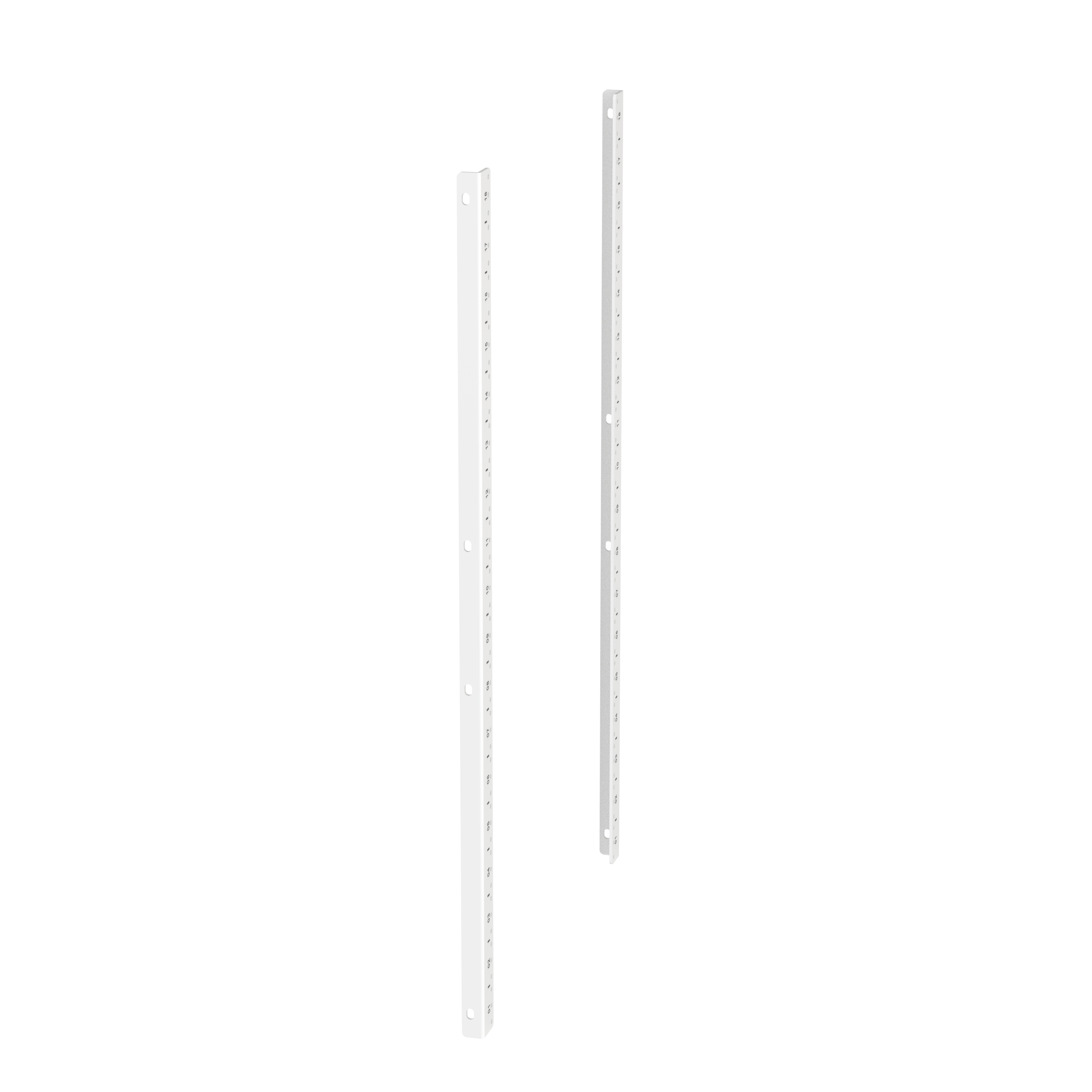 PanZone® Duvar Montaj Kabini Arka Ray Seti, 26,8 inç derinliğe kadar ağ ekipmanları için ek destek sağlayarak, daha geniş bir uygulama yelpazesi için esneklik sunar. 18 RU, 2 Ray, Beyaz