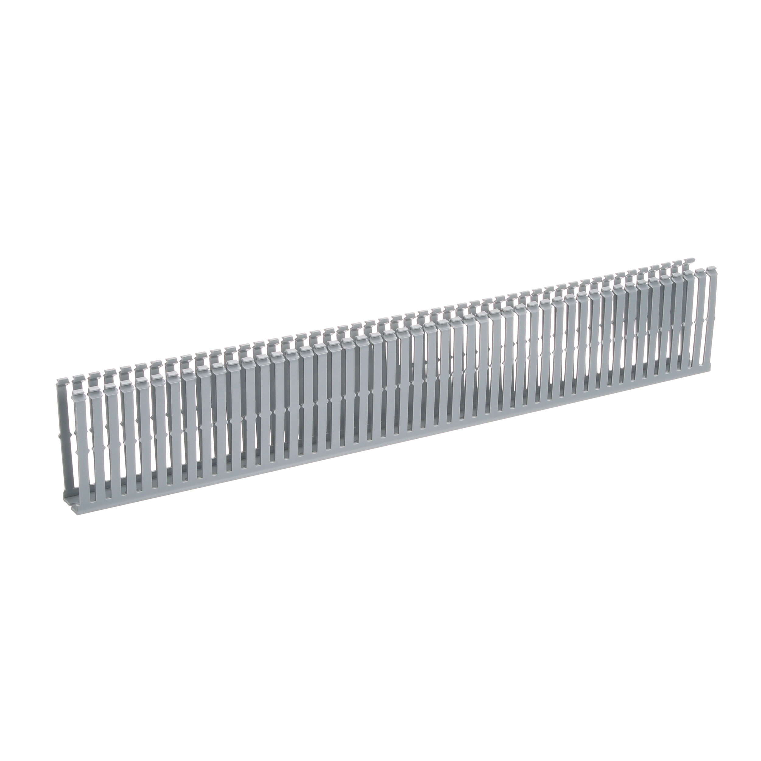 Dar Oluklu Kablo Kanalı, PVC, 2,54 cm x 10,16 cm x 1,83 metre, Açık Gri