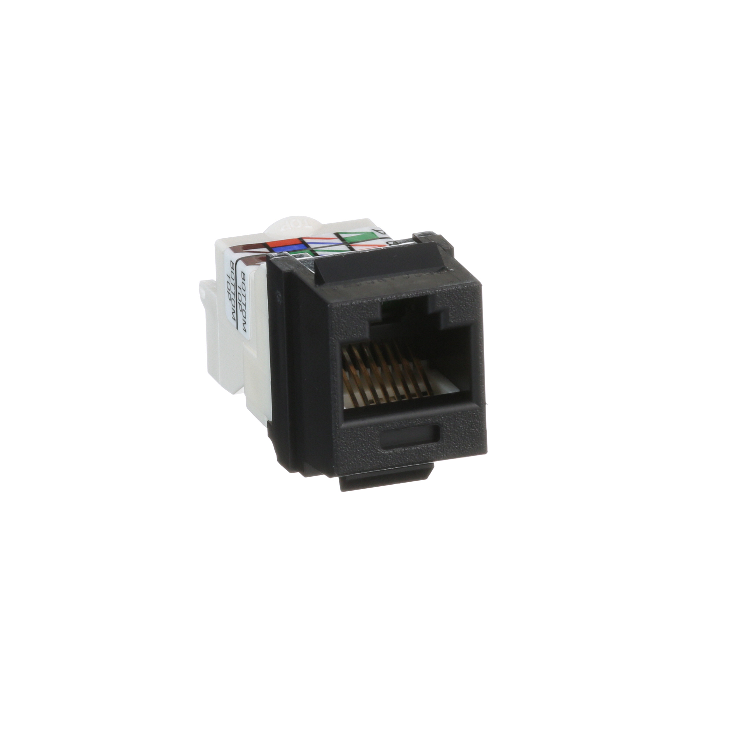 UTP RJ45 Cat 6 Keystone Jack Modülü, Siyah