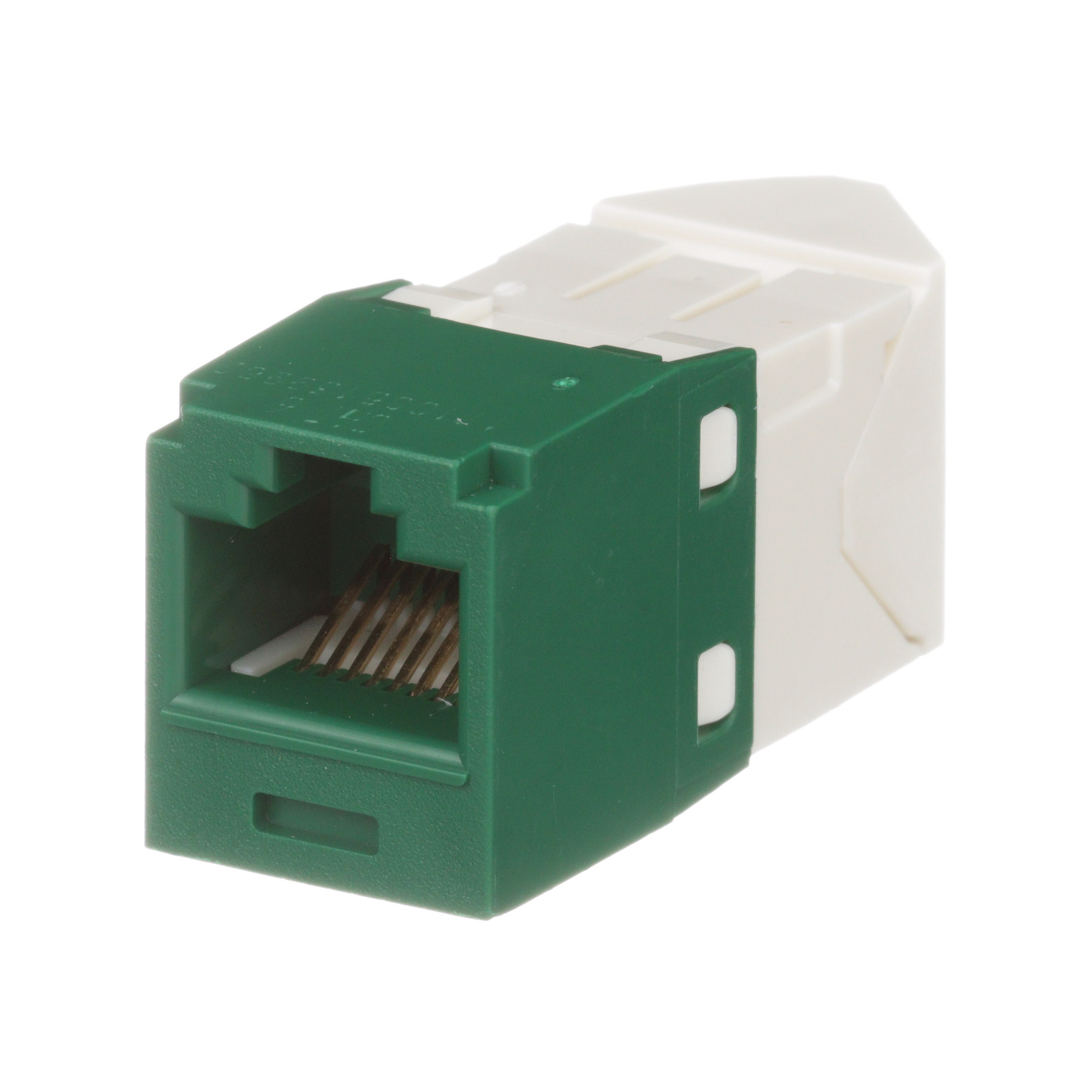 Twisted Pair RJ45 Cat 6 Sol/Sağ Transformatörlü Jak Modülü, Yeşil