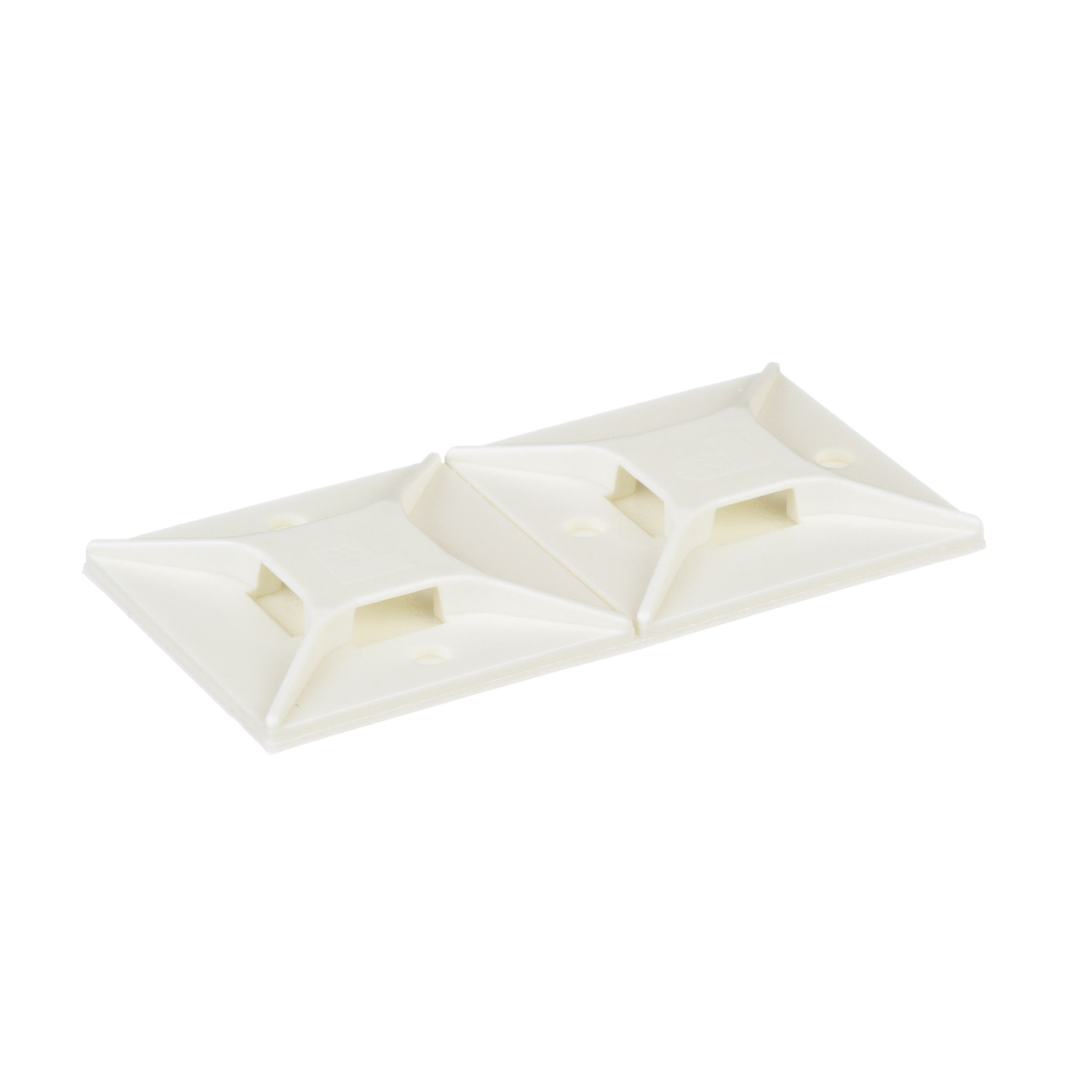 Kablo Bağı Montajı, Beyaz, PA 6.6, Kauçuk Yapışkanlı, 38.1x38.1mm, 200'lü Paket