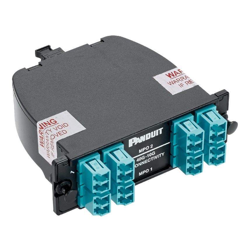 4-1 Dönüştürme 2xMPO-LC Fiber Kaset OM4, 16 Fiber, Yöntem B, Standart Kayıp