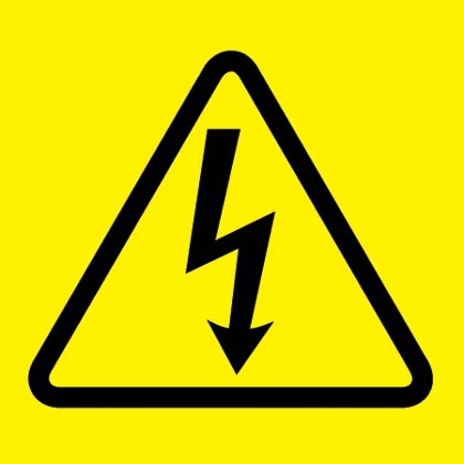 Elektrik Sembolü Etiket Kartı