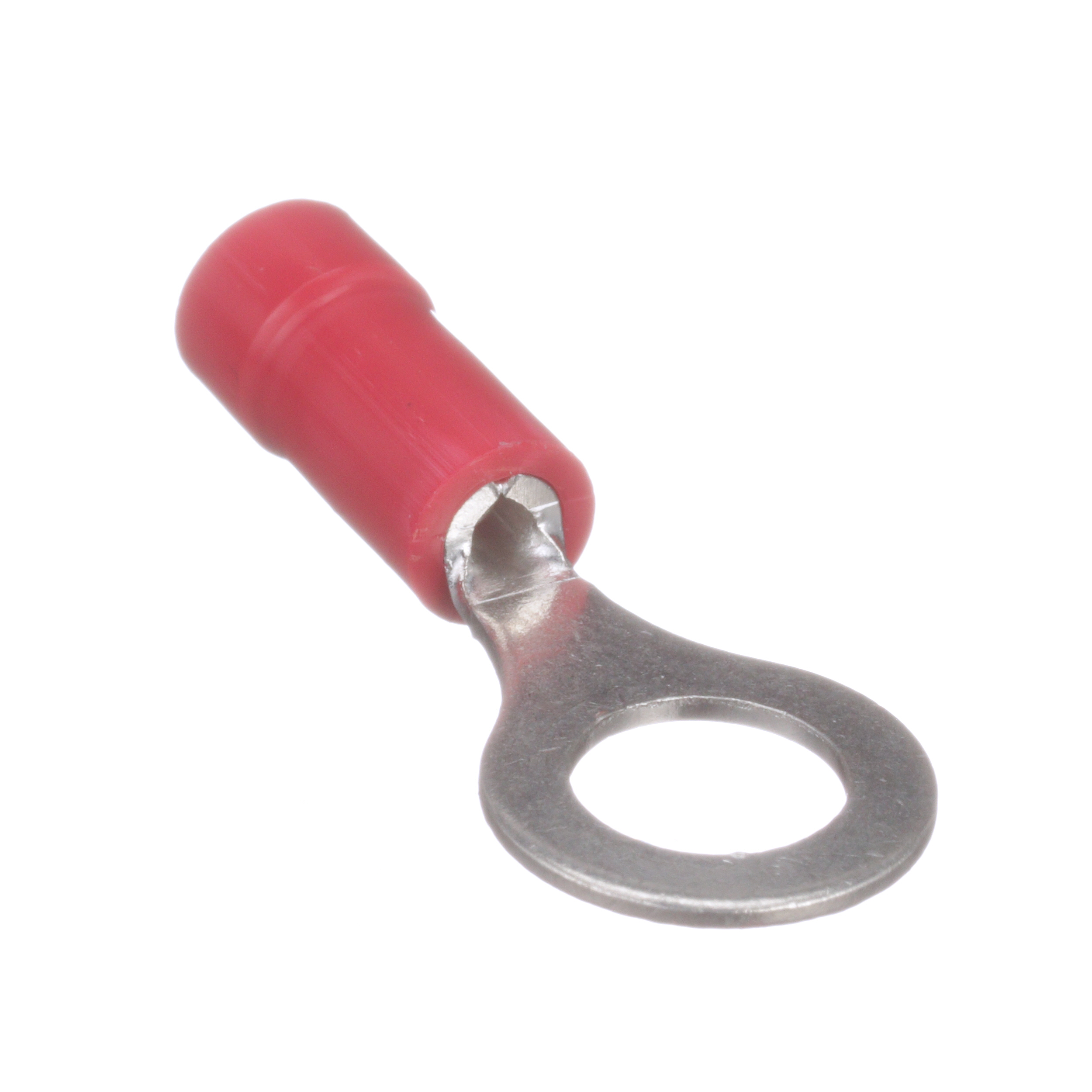 Halka Terminal, vinil yalıtımlı, 22 - 18 AWG, 1/4" pin boyutu, huni girişi, 100'lü paket