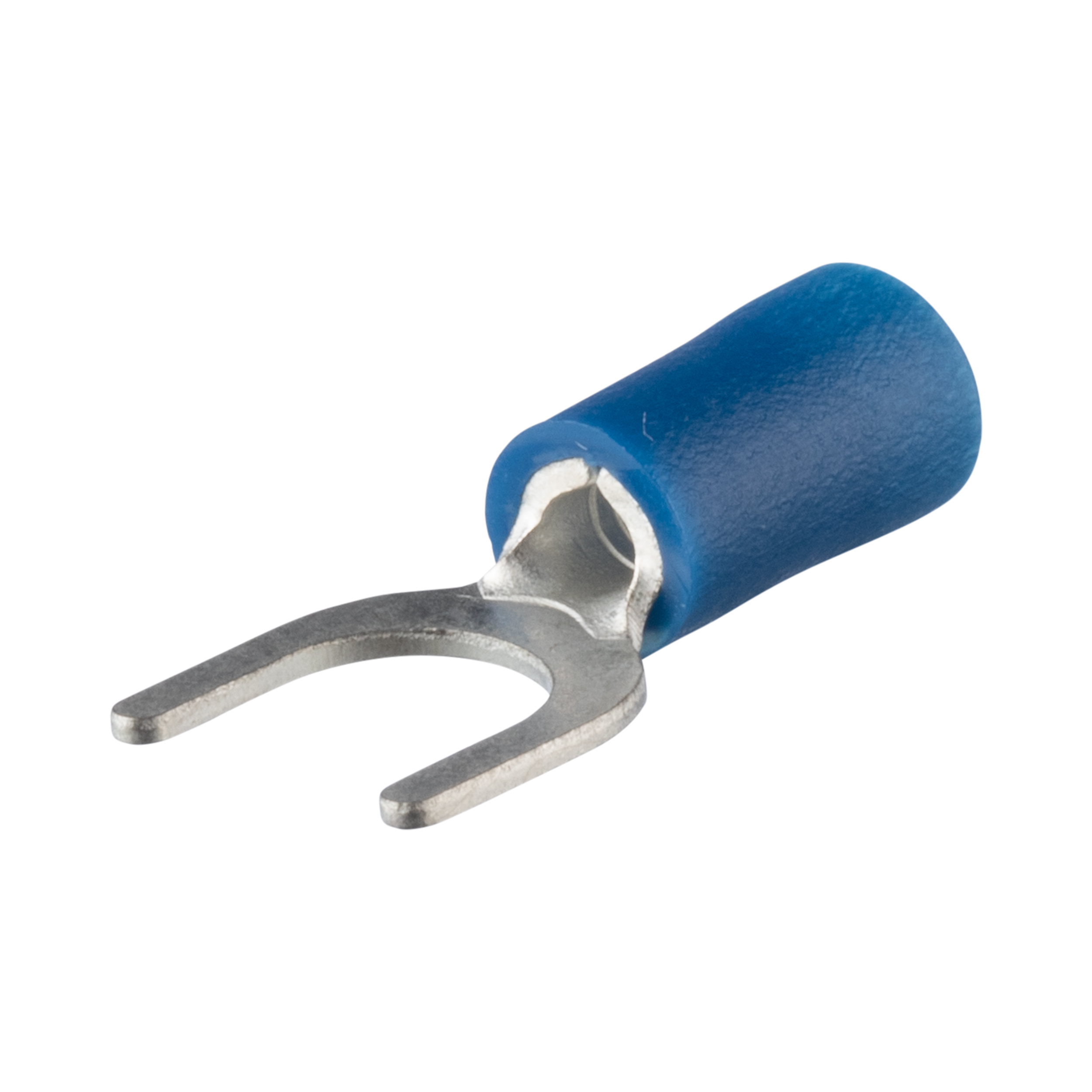 Gevşek Parça Çatalları, Mavi, Vinil, 6.4mm Çaplı Ayak, 2.5mm², 25'li Paket