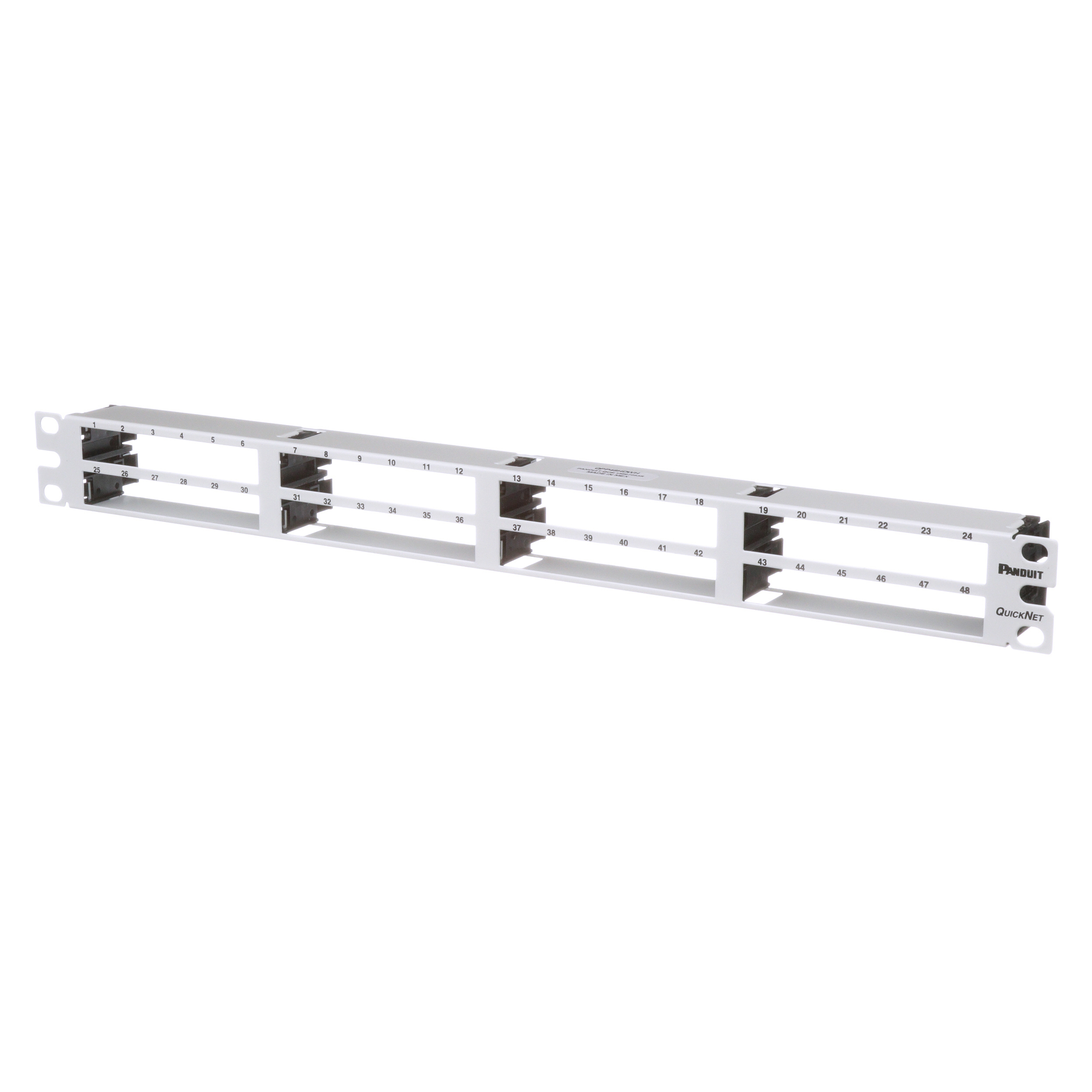 QuickNet™ Yama Paneli, Düz, 48 Port, 1ru, Beyaz