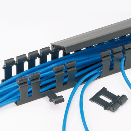 Menteşeli Kapaklı Geniş Yuvalı Kablo Kanalı, Siyah, PVC, 101.6x108mm