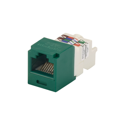 Twisted Pair (Bükülü Çift) RJ45 Cat 6 TP-Style Jack Modülü, Yeşil