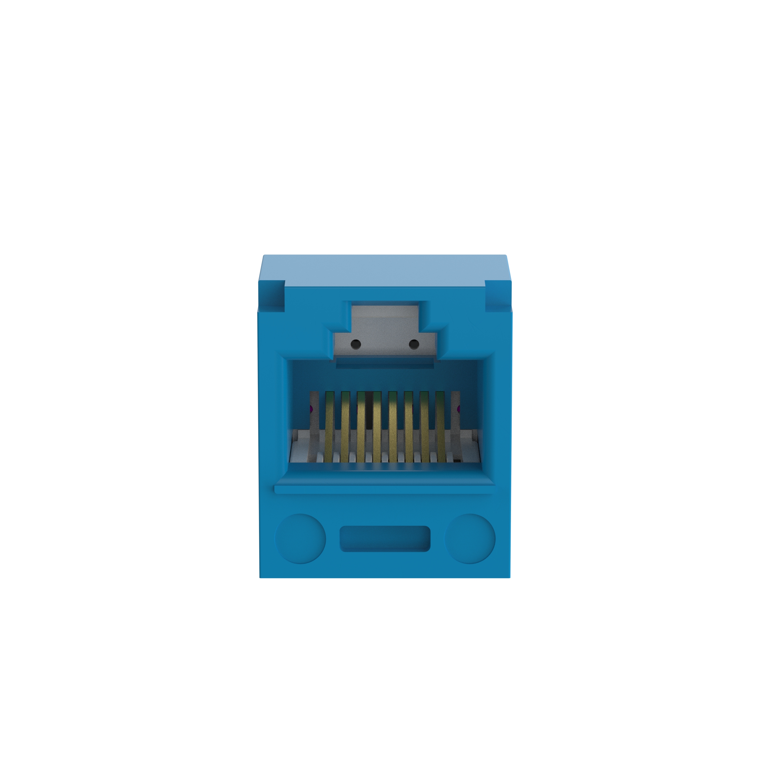 Twisted Pair (Bükülü Çift) RJ45 Cat 5e TP-Style Jak Modülü, Mavi