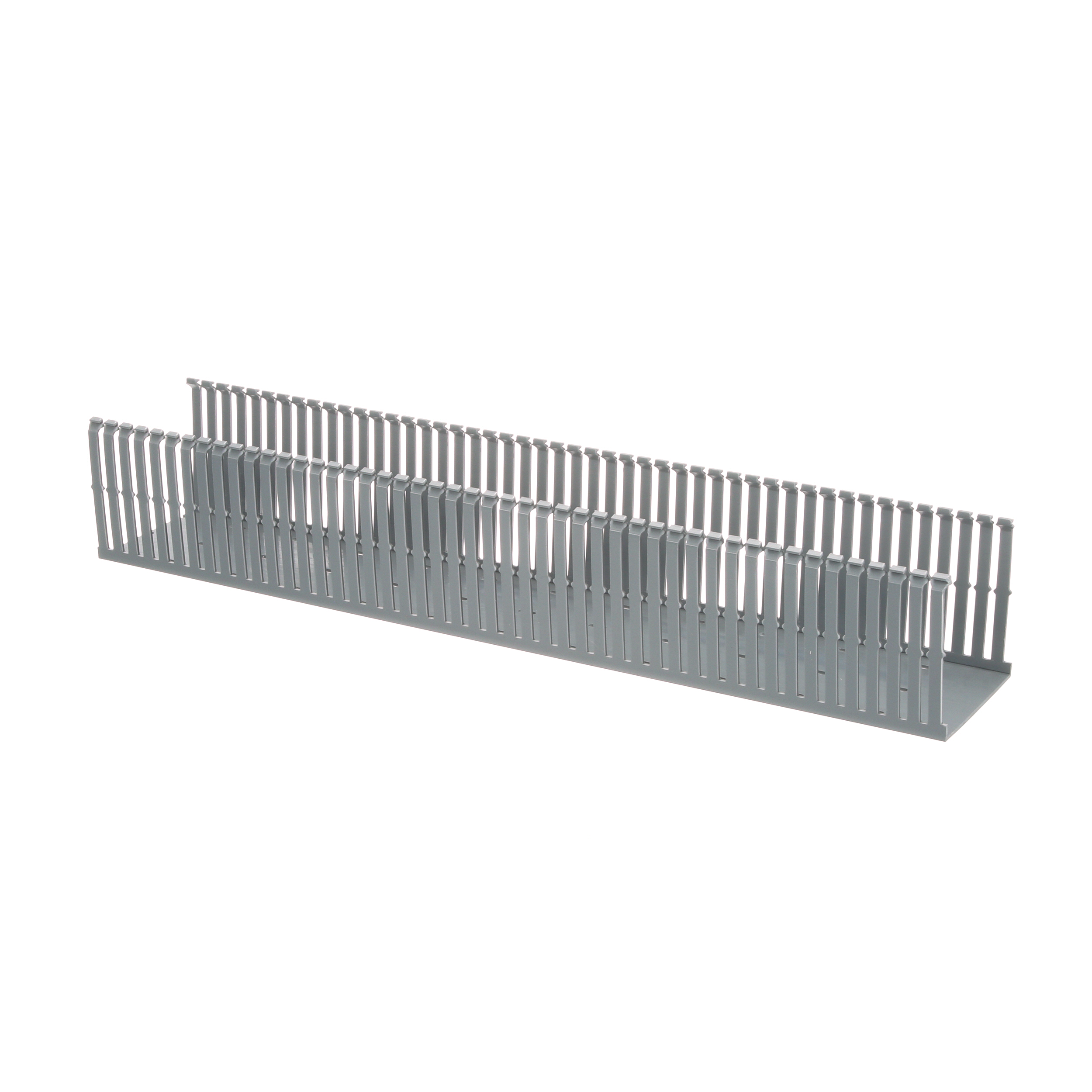 Dar Oluklu Kablo Kanalı, PVC, 101.6 cm x 101.6 cm x 182.88 cm, Açık Gri