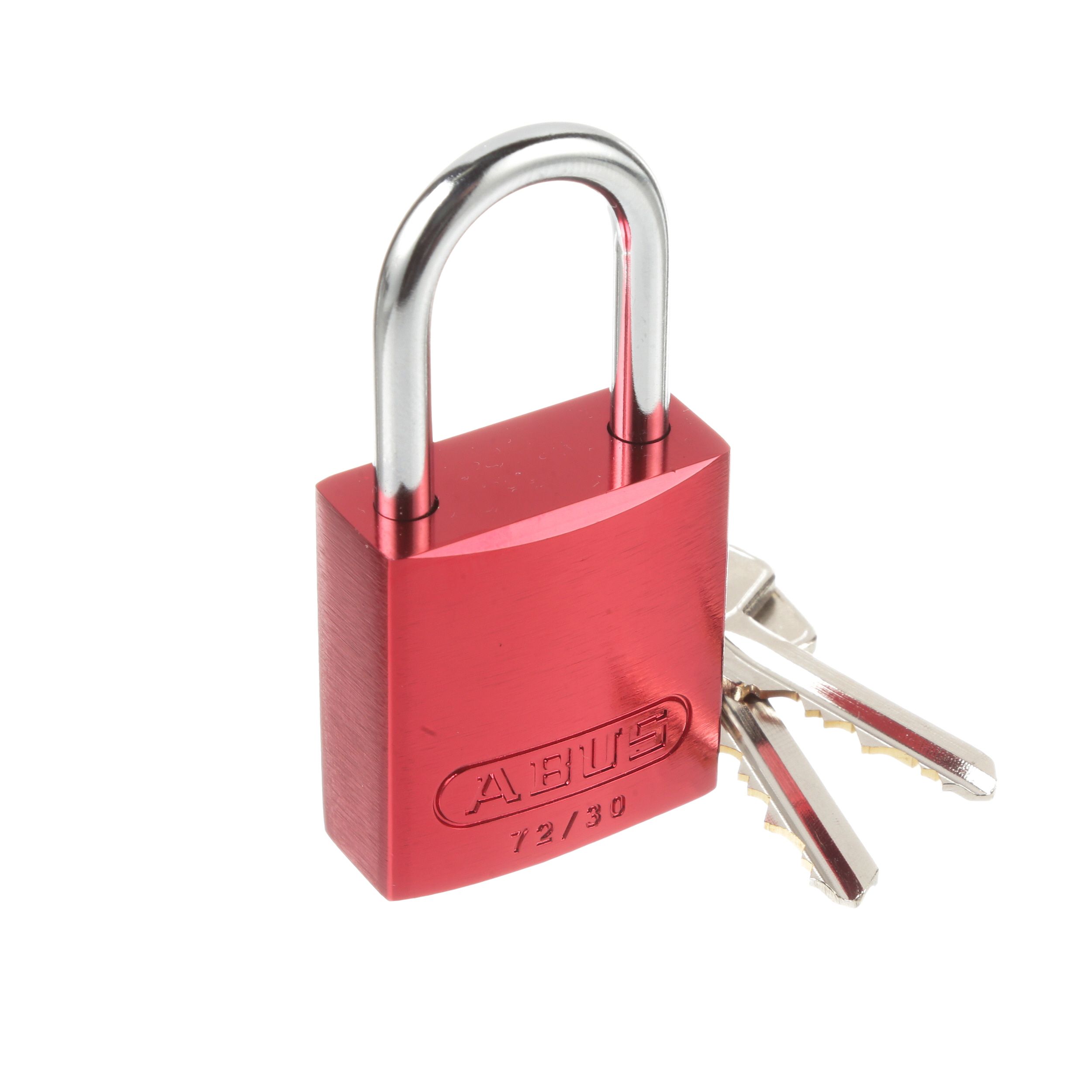 Compact Aluminum Body Padlock, 1.00" Shackle, Red,PK1