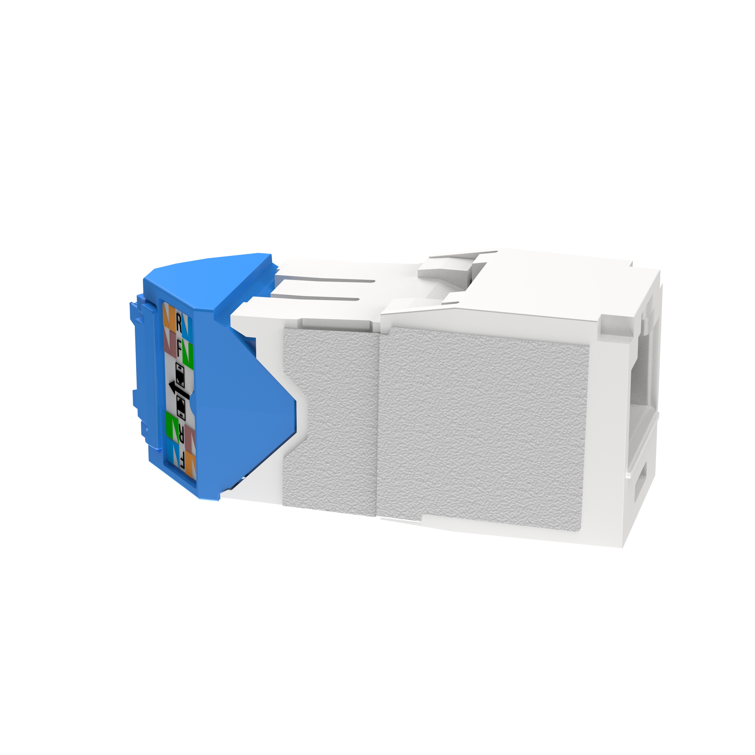 Cat6a Sol/Sağ 45 Derece TG Kablo Demeti Kapak Modülü, (AW), 24'lü Paket
